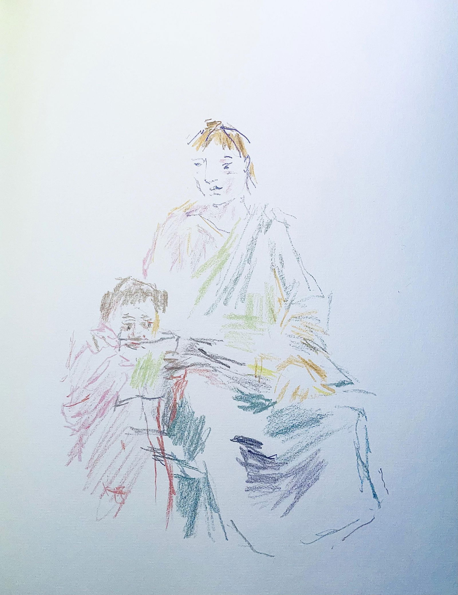 Lithograph - Oskar Kokoschka - Composition - Skizzenbuch der Italienischen Reise 1963 - 4