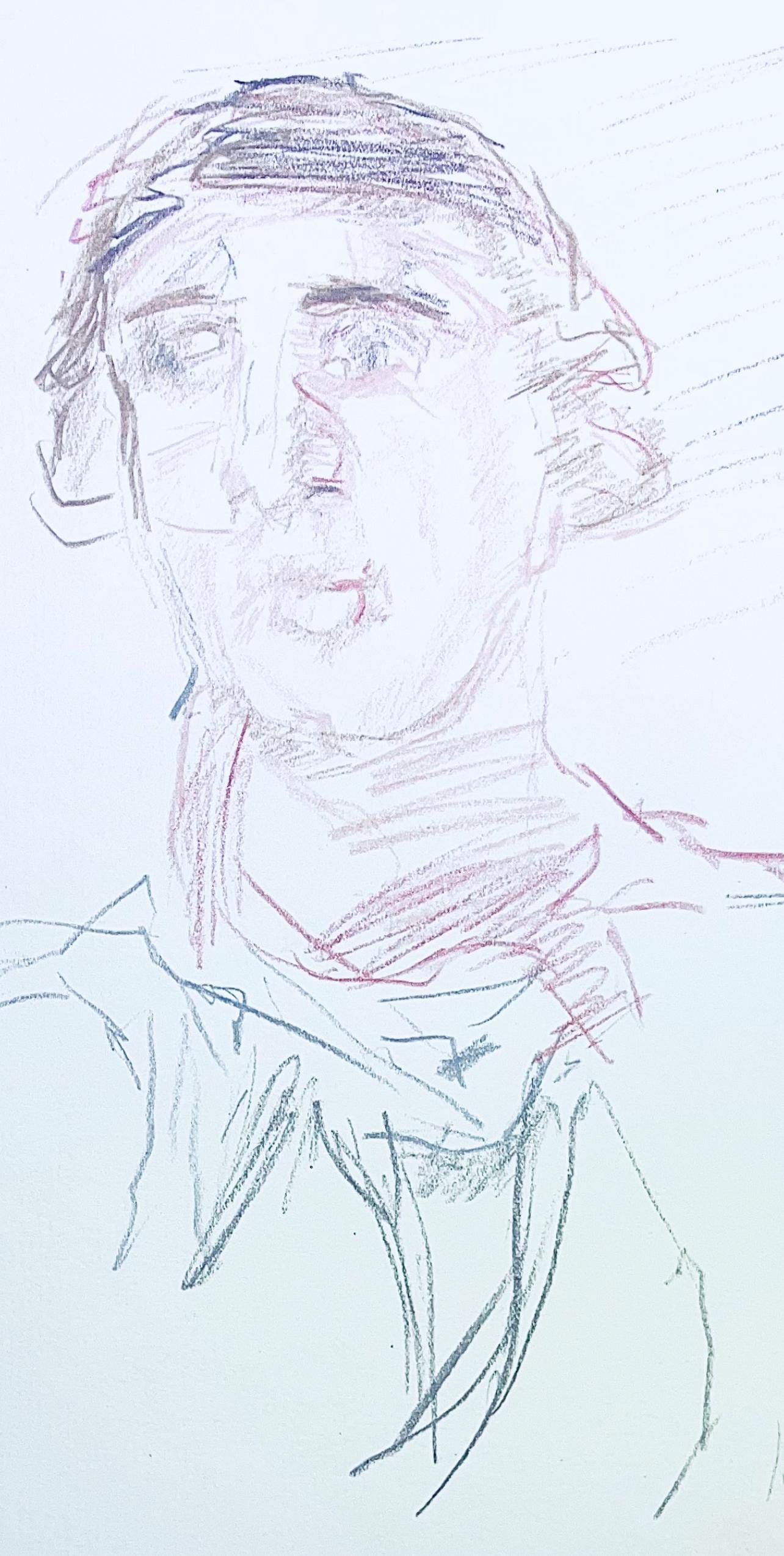 Lithograph - Oskar Kokoschka - Composition - Skizzenbuch der Italienischen Reise 1963 - 2