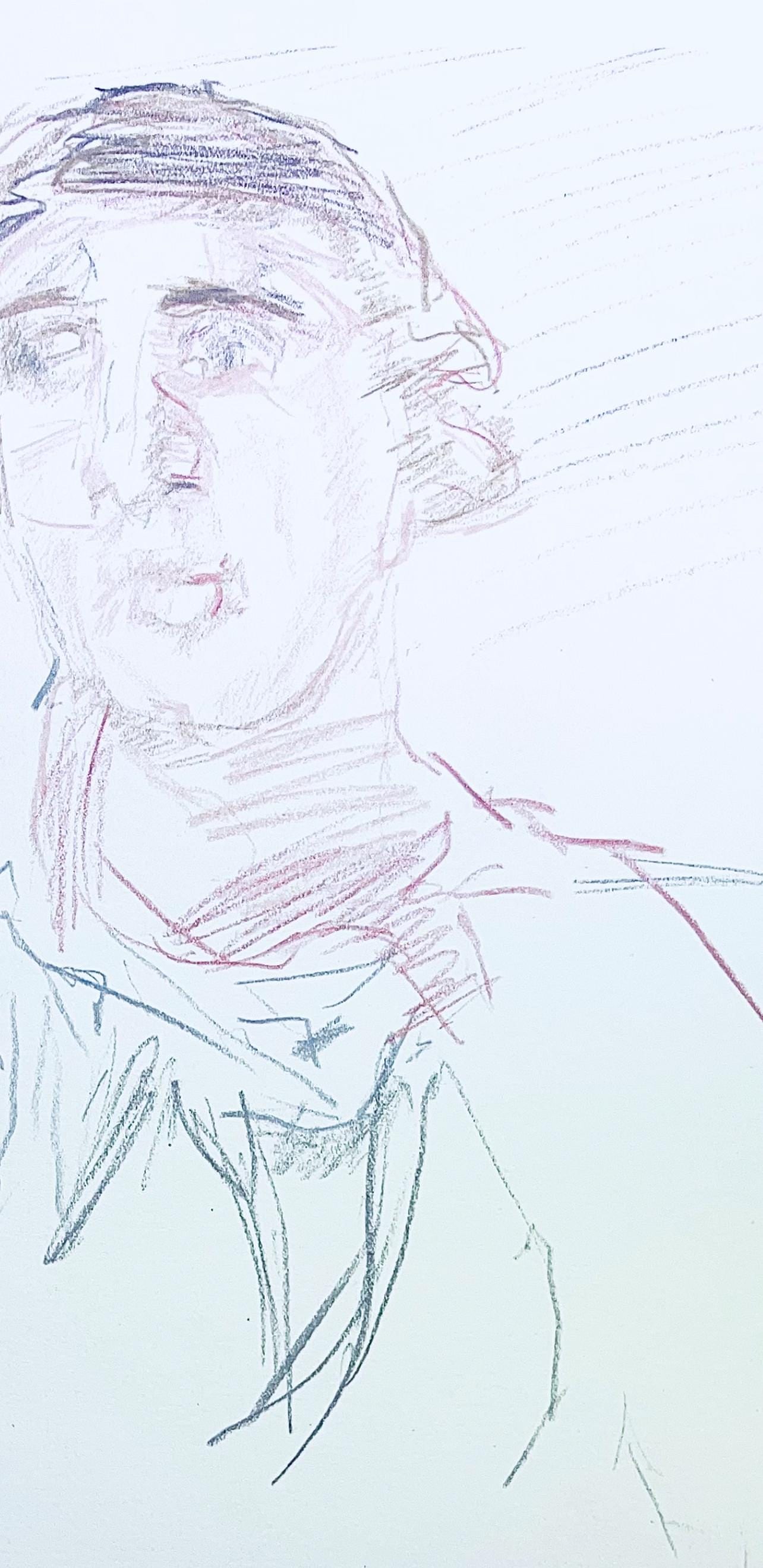 Lithograph - Oskar Kokoschka - Composition - Skizzenbuch der Italienischen Reise 1963 - 3