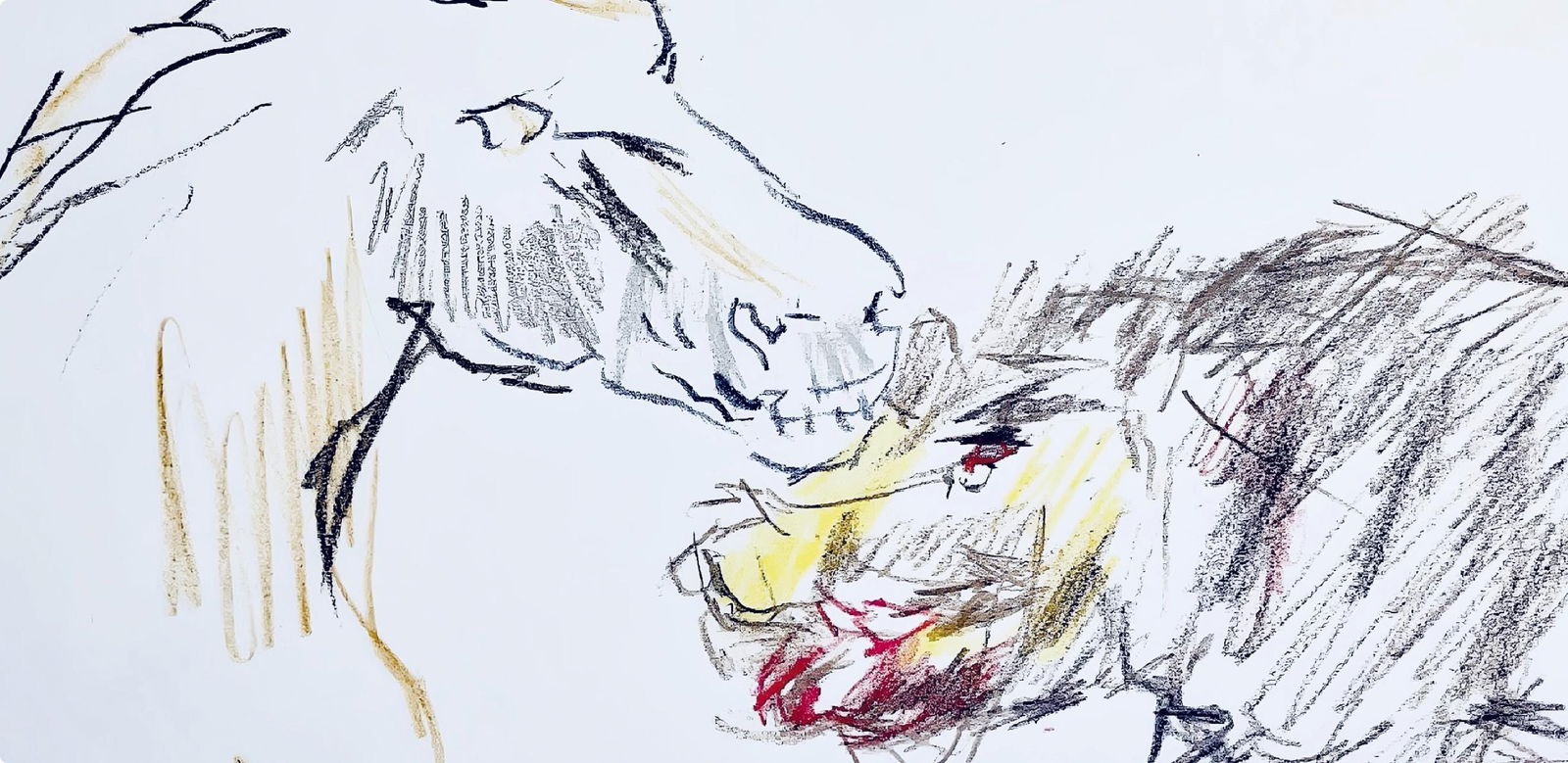 Lithograph - Oskar Kokoschka - Composition - Skizzenbuch der Italienischen Reise 1963 - 2