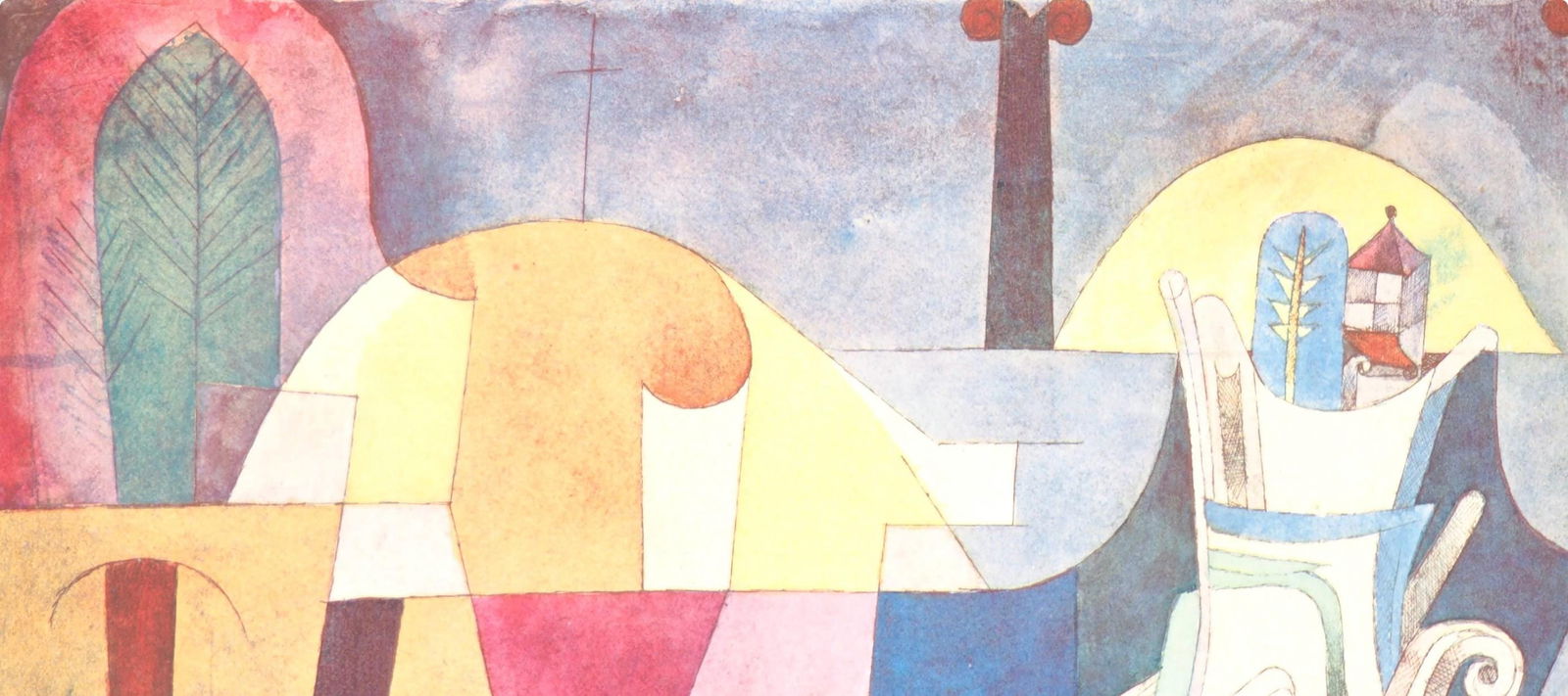 1964 - Paul Klee - Landschaft mit den sobwarzes Sanden - 12 aquarelles - Lithograph and Pochoir - 2