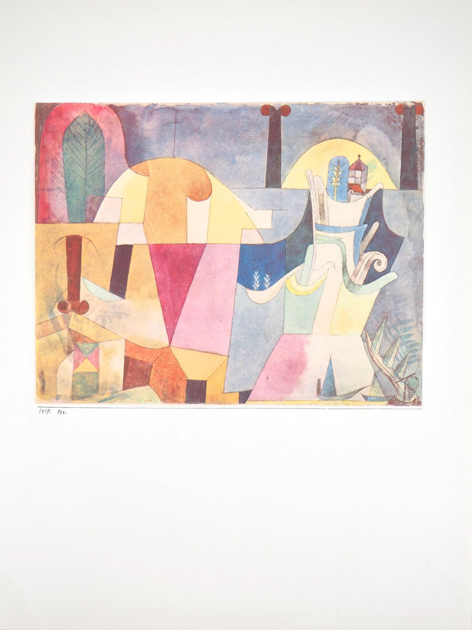 1964 - Paul Klee - Landschaft mit den sobwarzes Sanden - 12 aquarelles - Lithograph and Pochoir - 5