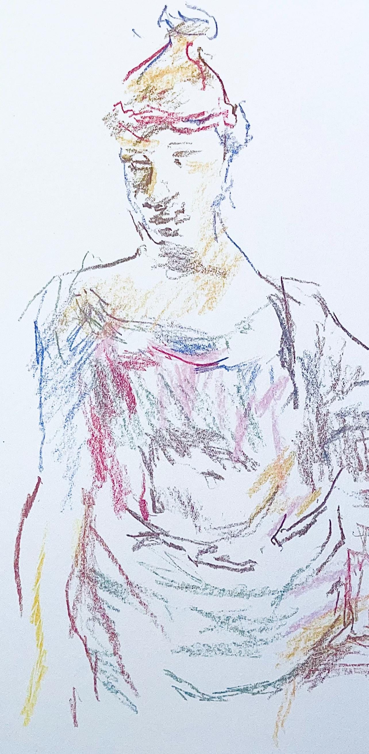 Lithograph - Oskar Kokoschka - Composition - Skizzenbuch der Italienischen Reise 1963 - 2