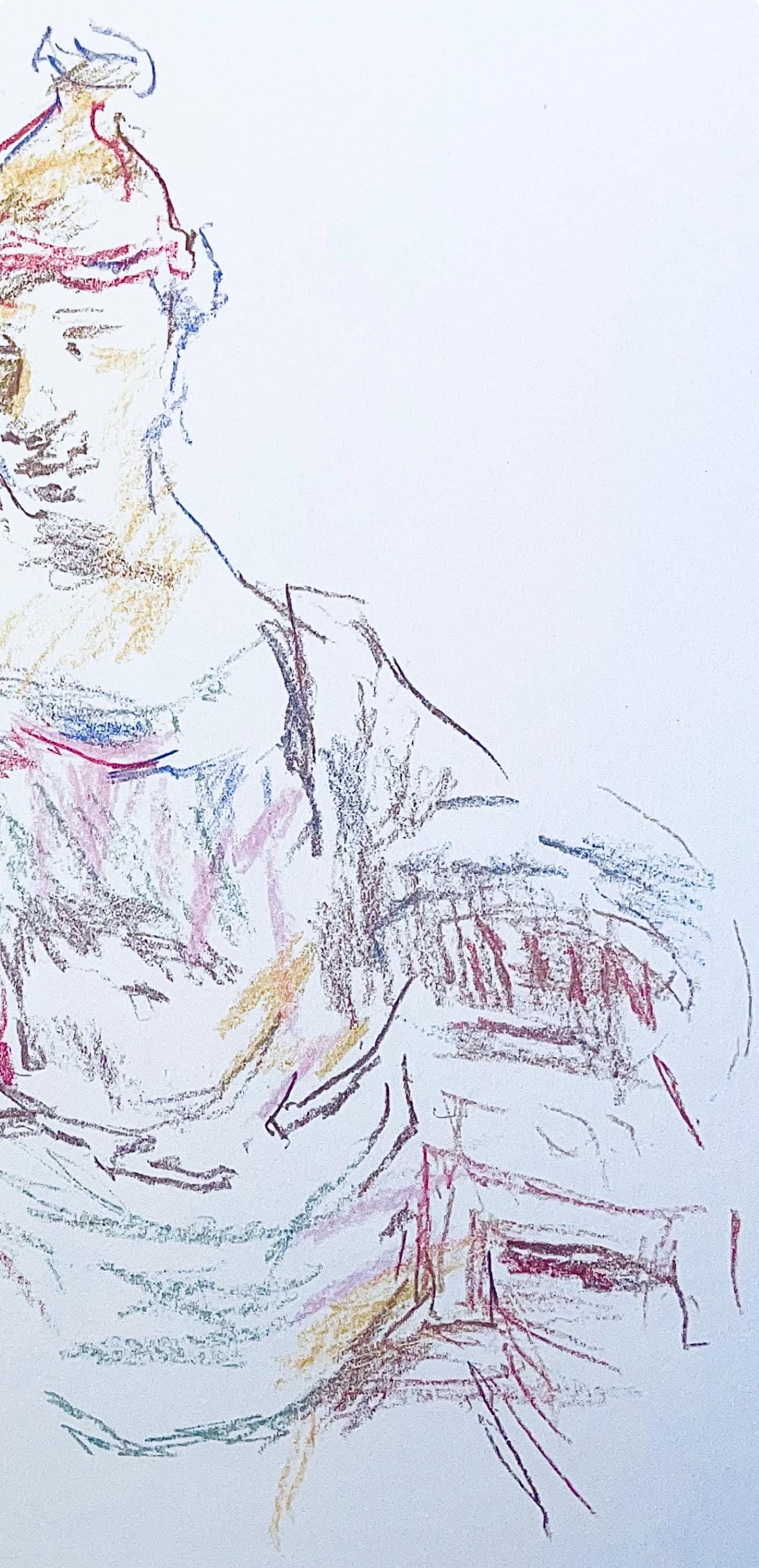 Lithograph - Oskar Kokoschka - Composition - Skizzenbuch der Italienischen Reise 1963 - 3