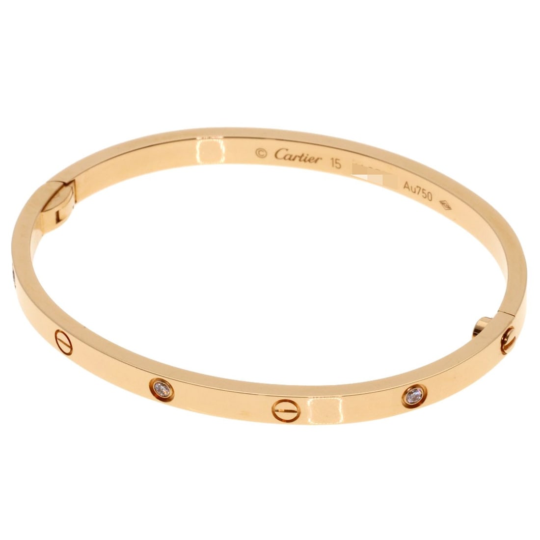 Pink CARTIER LOVE Bracelets SM 6P Diamond #15 (No Driver) Bracelet K18 (1 of 9)