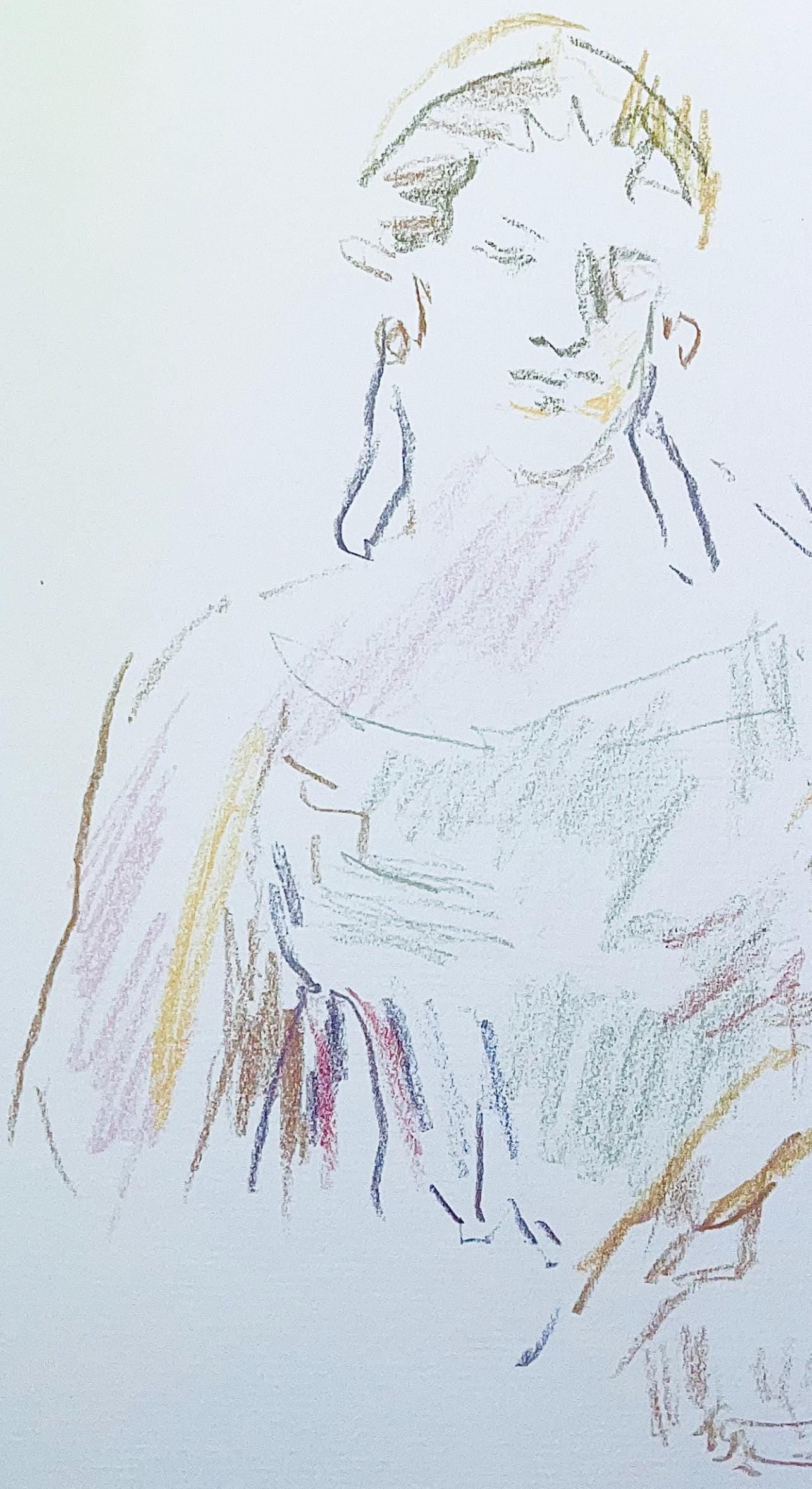 Lithograph - Oskar Kokoschka - Composition - Skizzenbuch der Italienischen Reise 1963 - 3