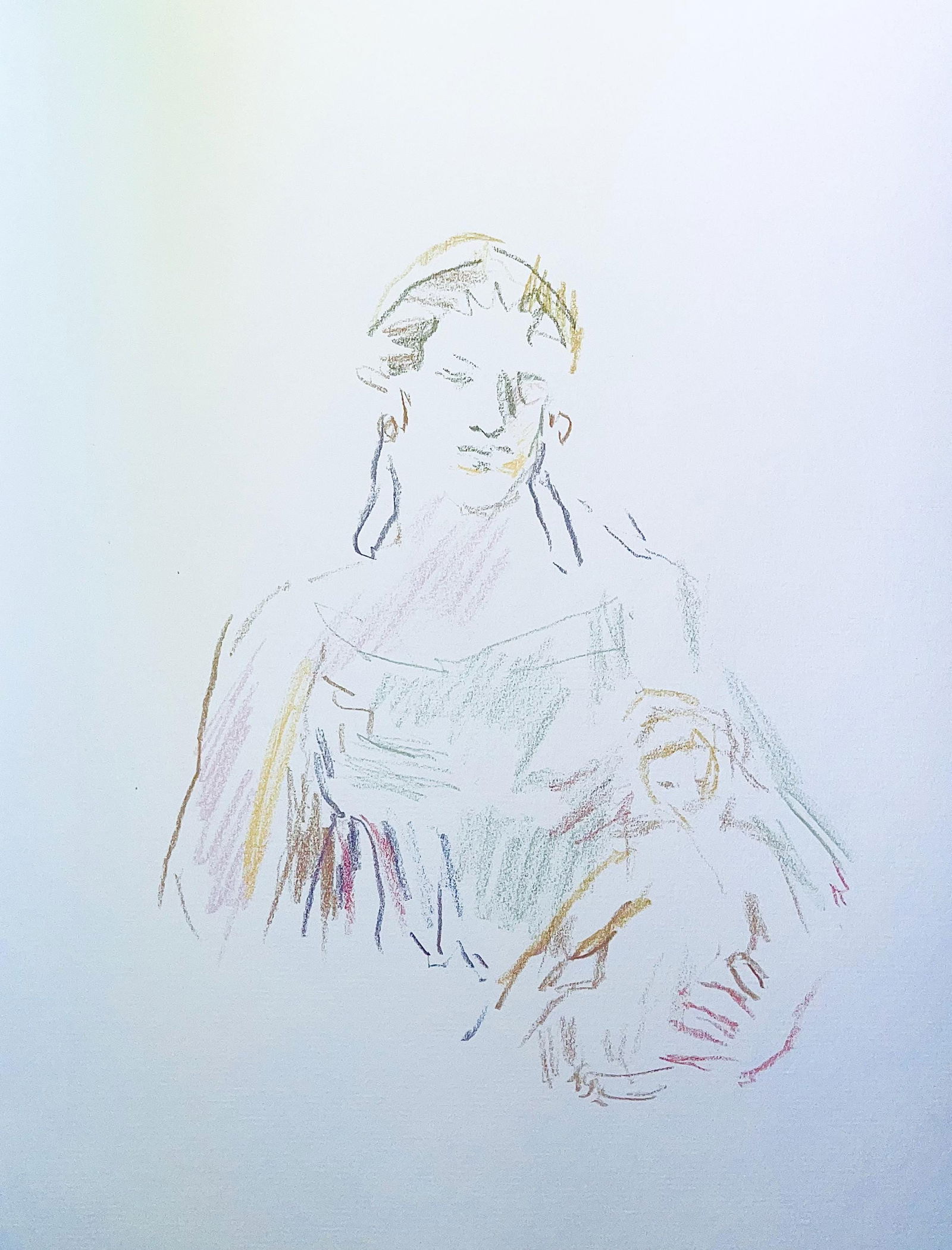 Lithograph - Oskar Kokoschka - Composition - Skizzenbuch der Italienischen Reise 1963 - 5