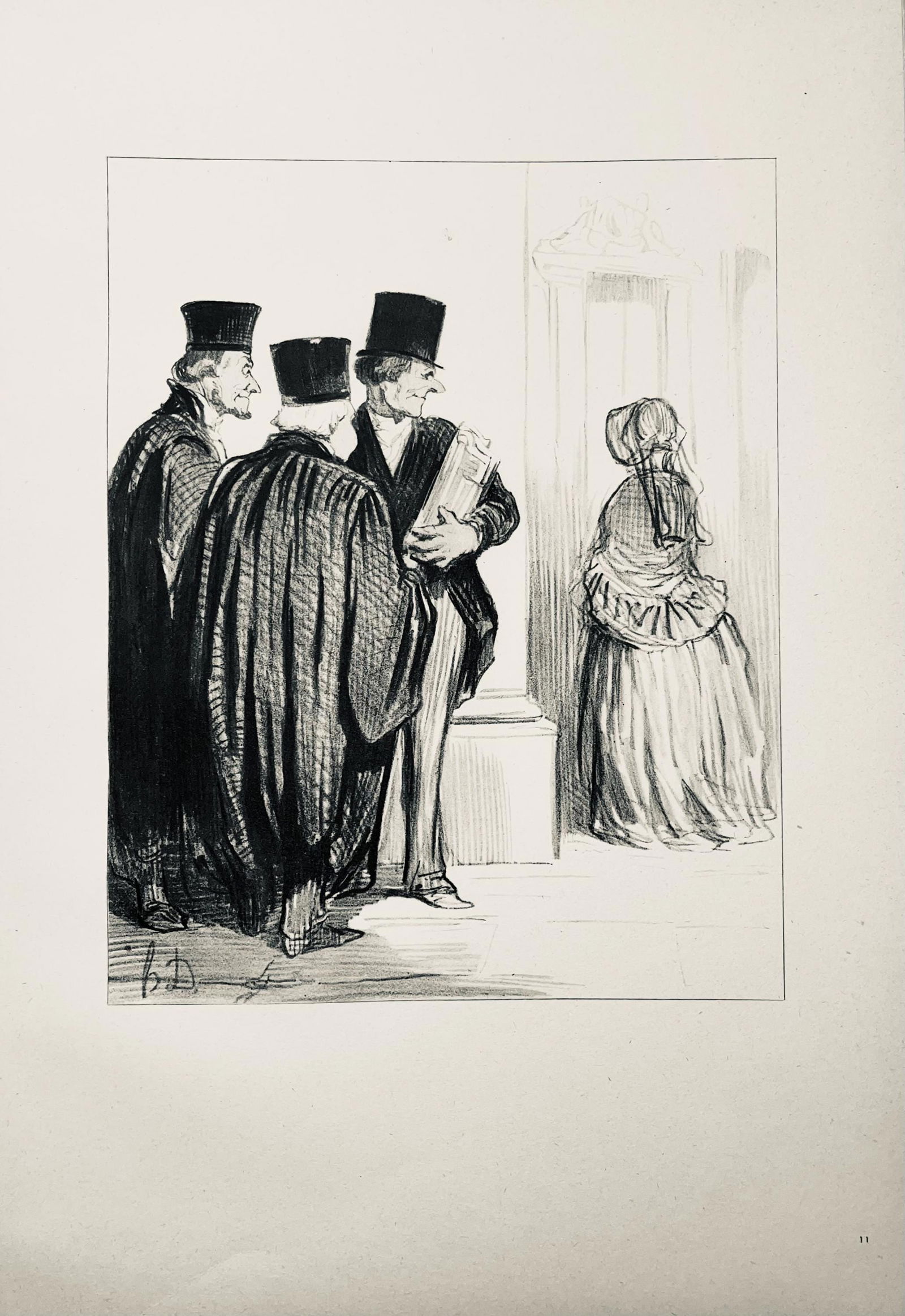 Lithograph - Honor Daumier - Composition - Law and Justice - 5
