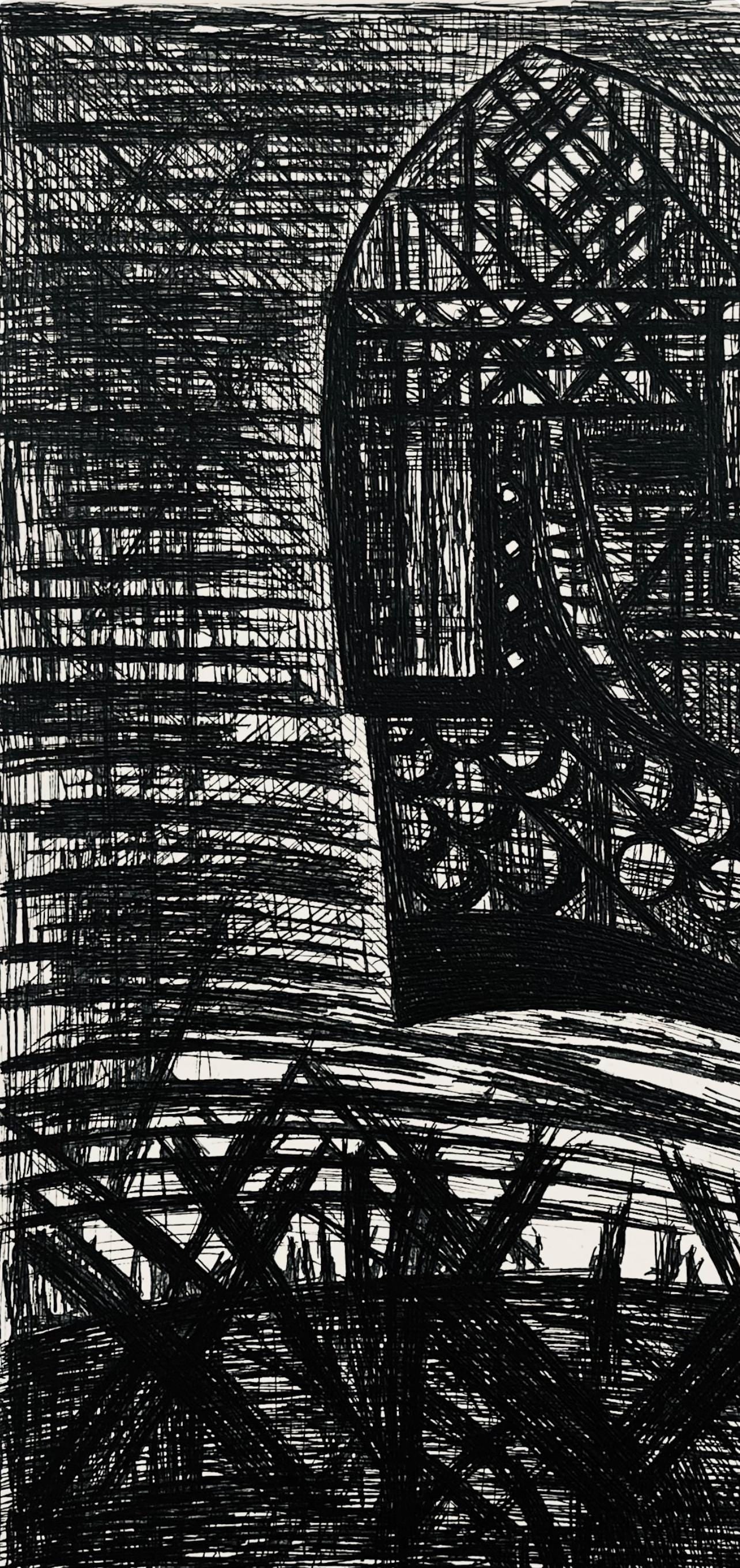 Etching - Marcel Gromaire - Prsage - Tte Arme - Scne XVI - Shakespeare - Macbeth - Eaux-fortes de - 3