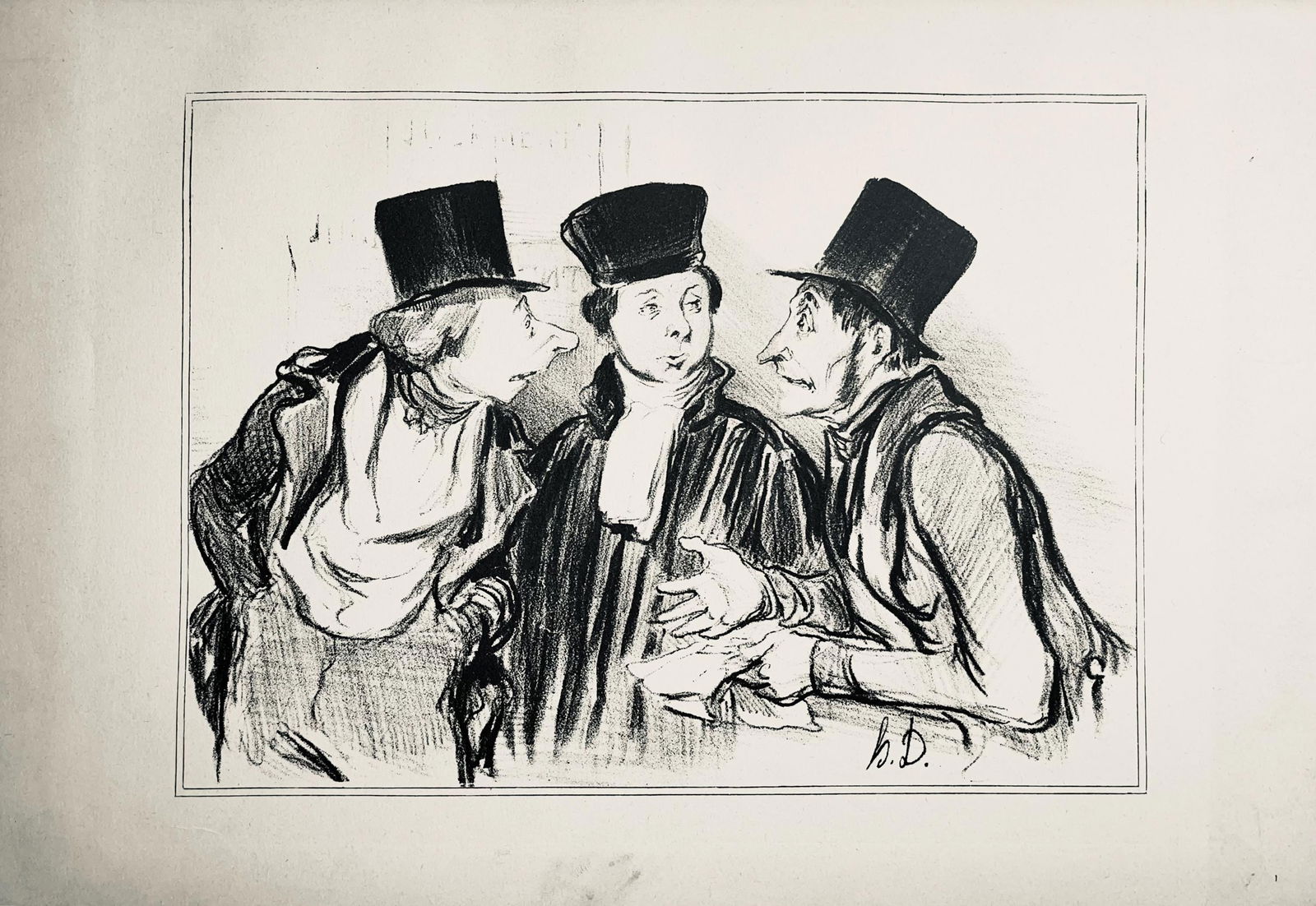 Lithograph - Honor Daumier - Composition - Law and Justice - 4