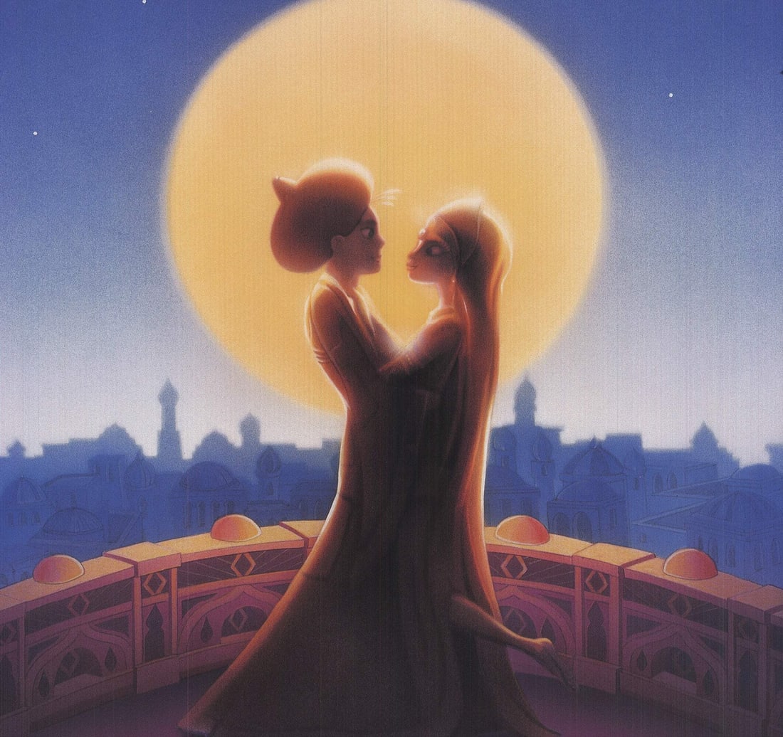 1992 ARTIST UNKNOWN Arabian Knight 40" x 27" Offset Lithograph - 3