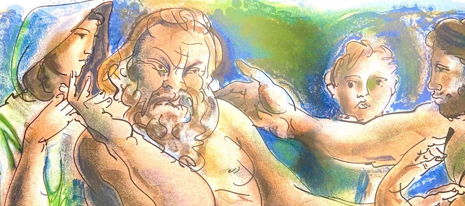 Lithograph - Hans Erni - Composition - Rflexions Simples Sur Le Corps - 4