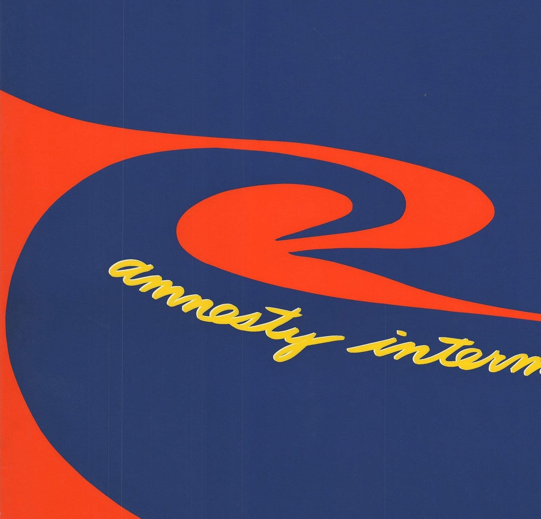 Art JACK YOUNGERMAN Amnesty International SIGNED 32" x 25.5" Serigraph 1977 Pop - 3