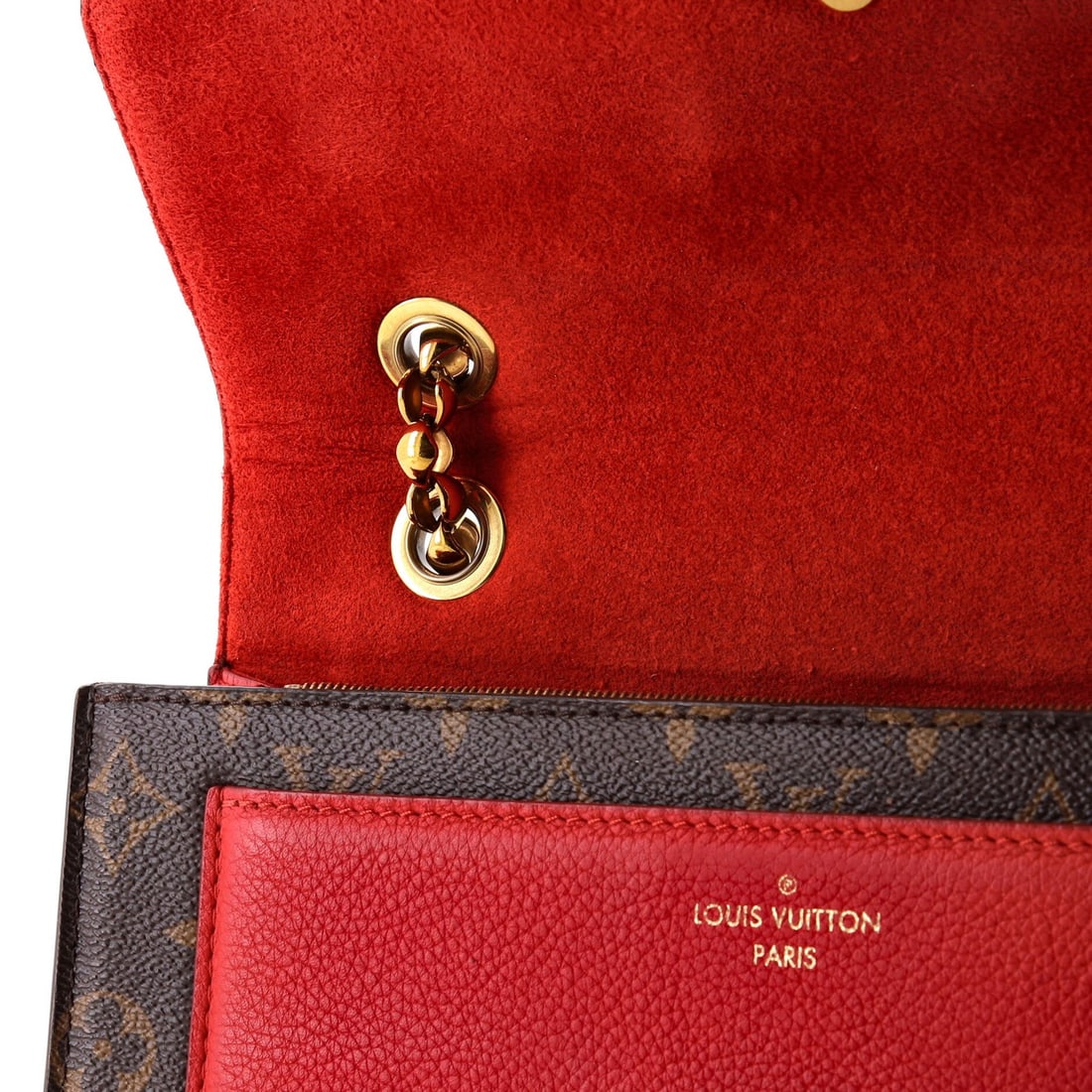 Leather Louis Vuitton Victoire Handbag Monogram Canvas and - 7