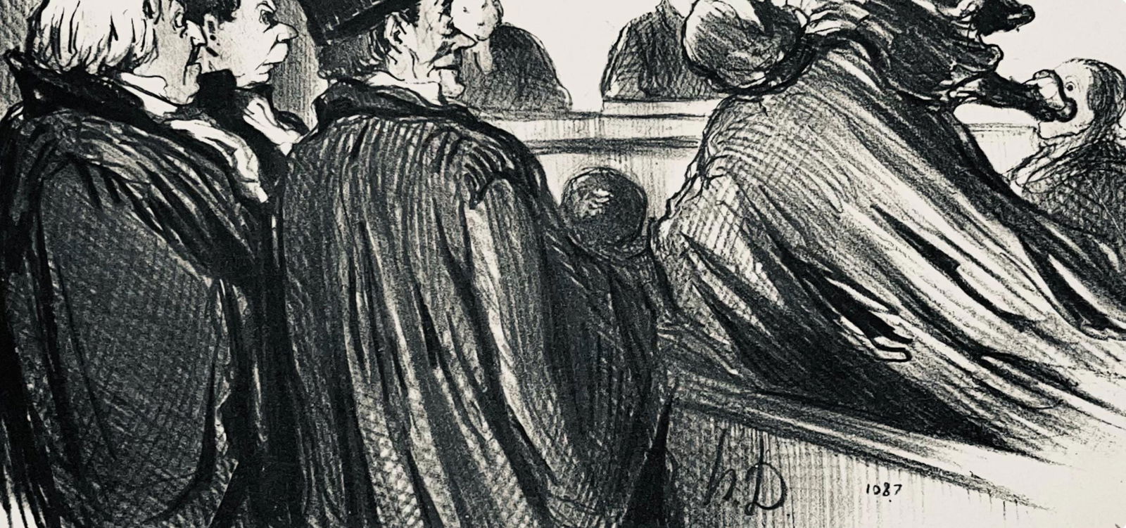 Lithograph - Honor Daumier - Composition - Law and Justice - 4
