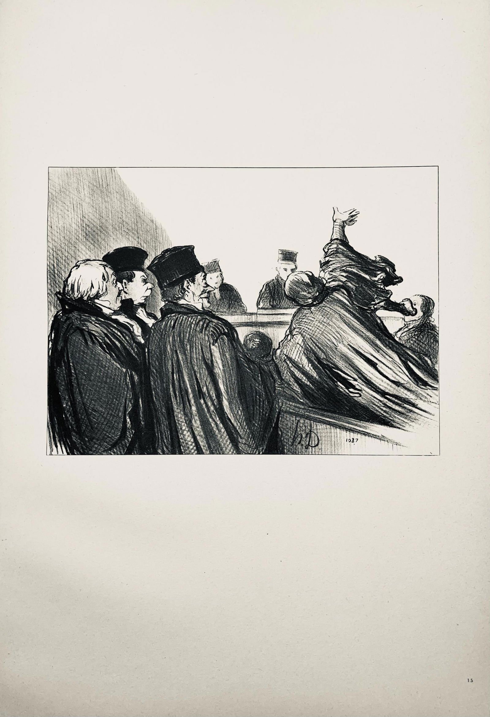 Lithograph - Honor Daumier - Composition - Law and Justice - 5