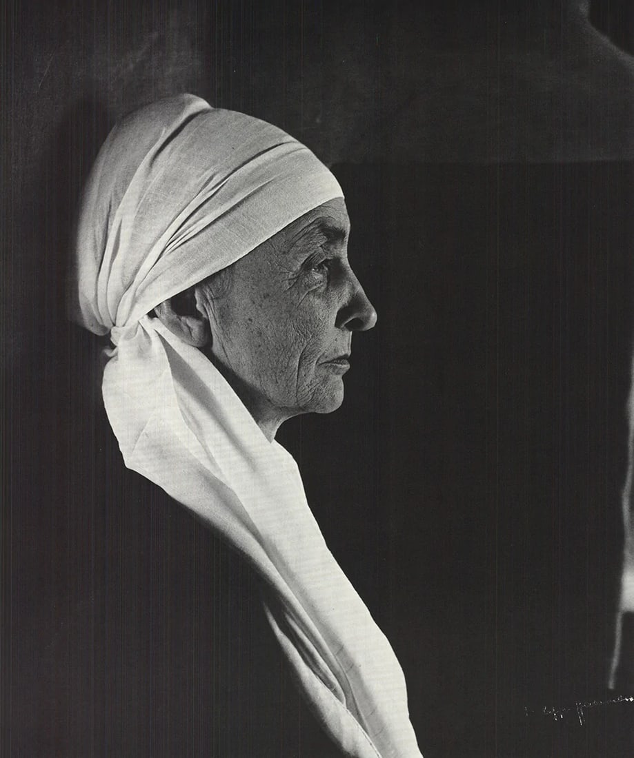 Photography PHILIPPE HALSMAN Georgian O'Keeffe 26" x 20" Offset Lithograph 1981 - 2