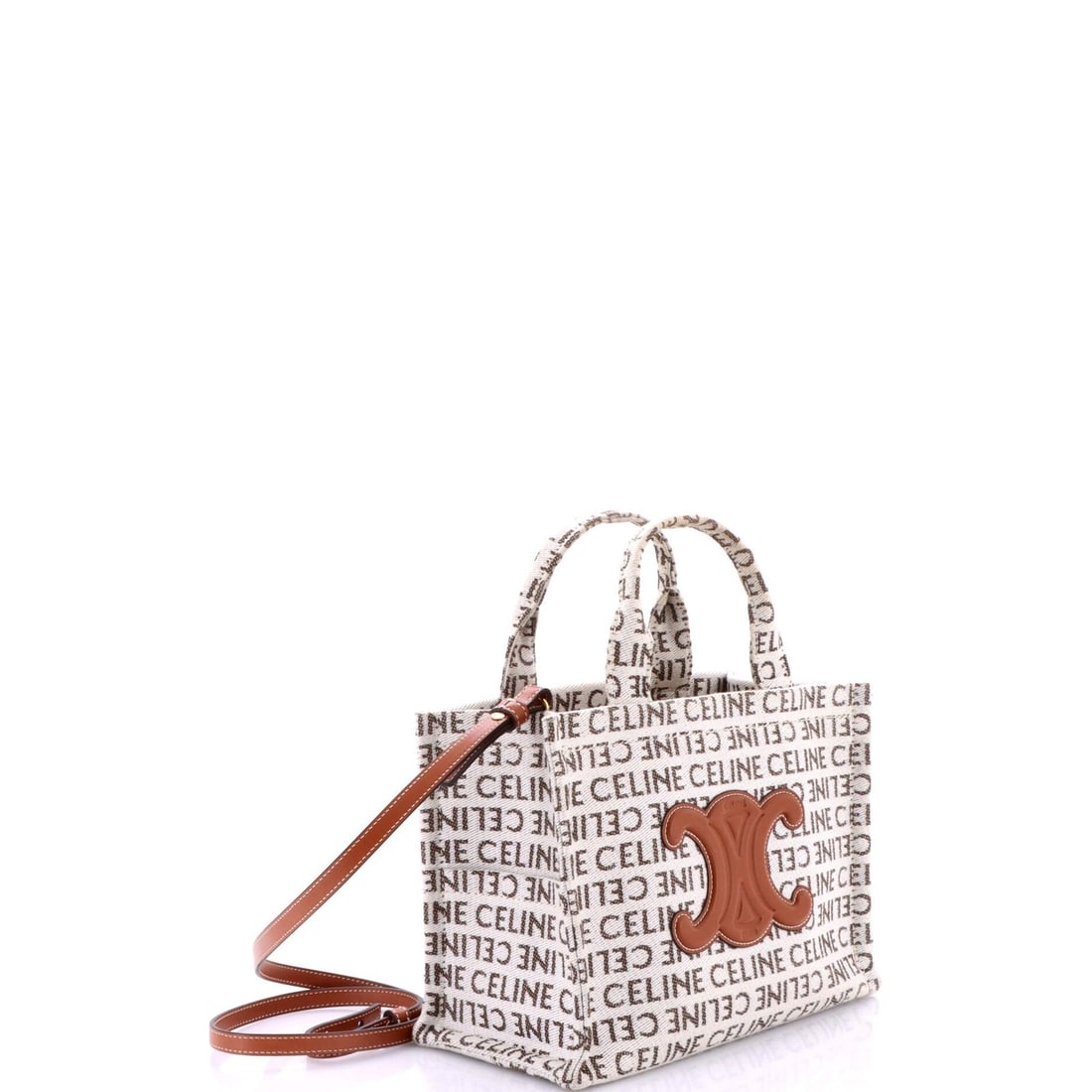 Small Celine Cabas Thais Tote Triomphe Printed Canvas - 2