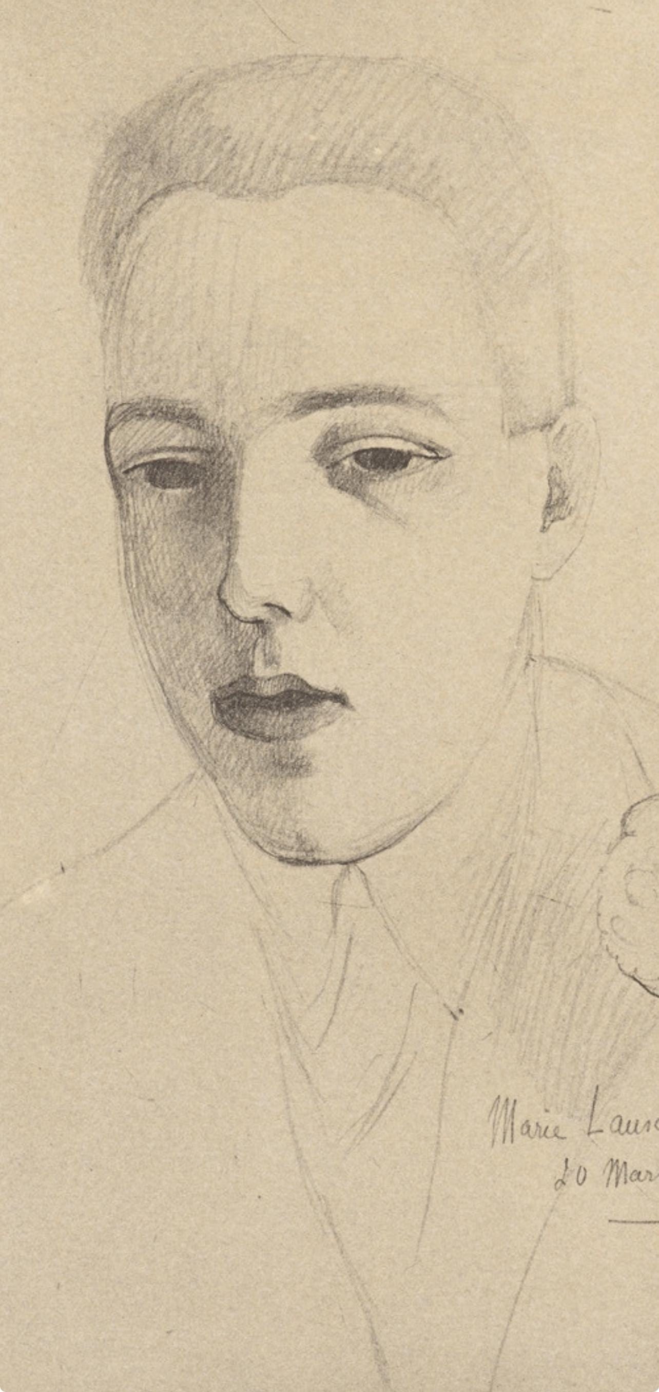 Lithograph - Marie Laurencin - Composition - Les Biches - 2