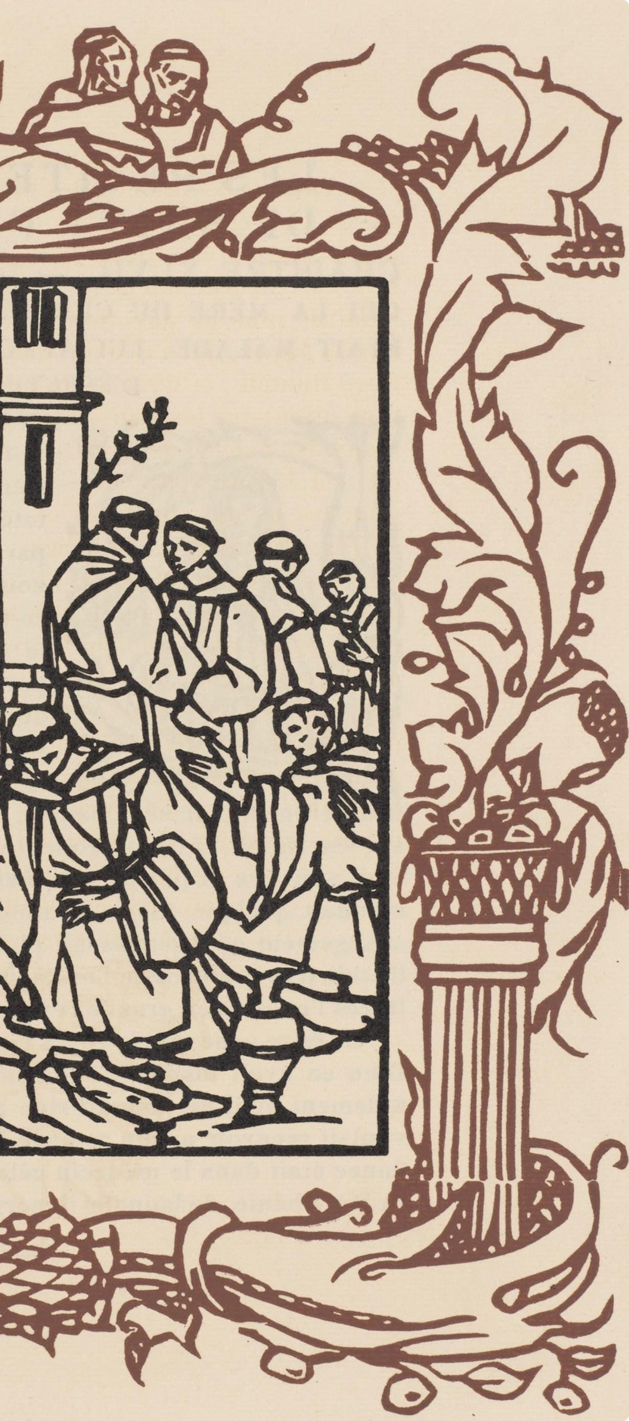 Woodcut - mile Bernard - Composition (Morane - No. 100) - Les Petites Fleurs de St. Franoise - 6