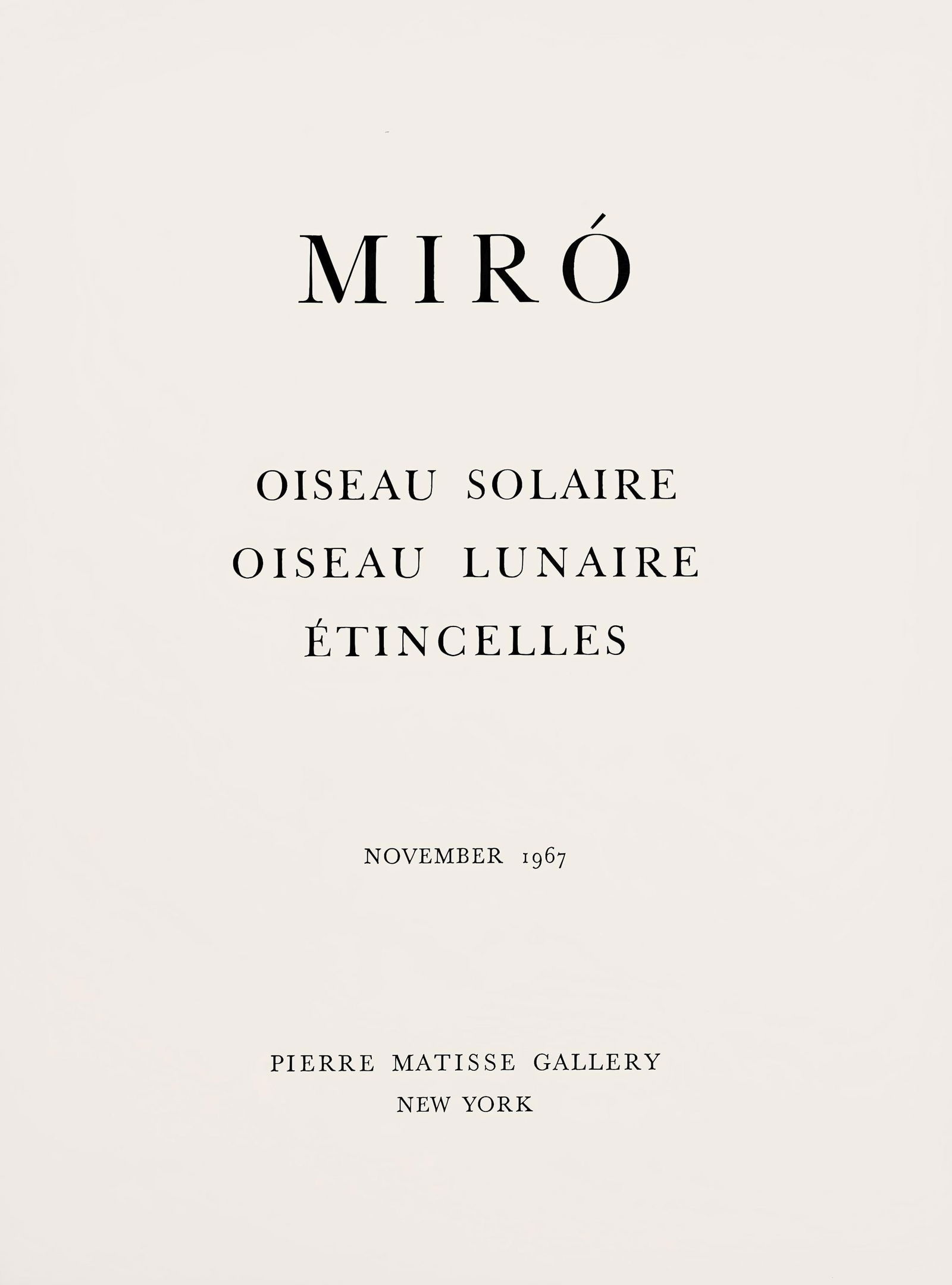 Lithograph - Joan Mir - L'Oiseau solaire - L'Oiseau lunaire - tincelles (Cramer 117; Dupin 447-48) - 5