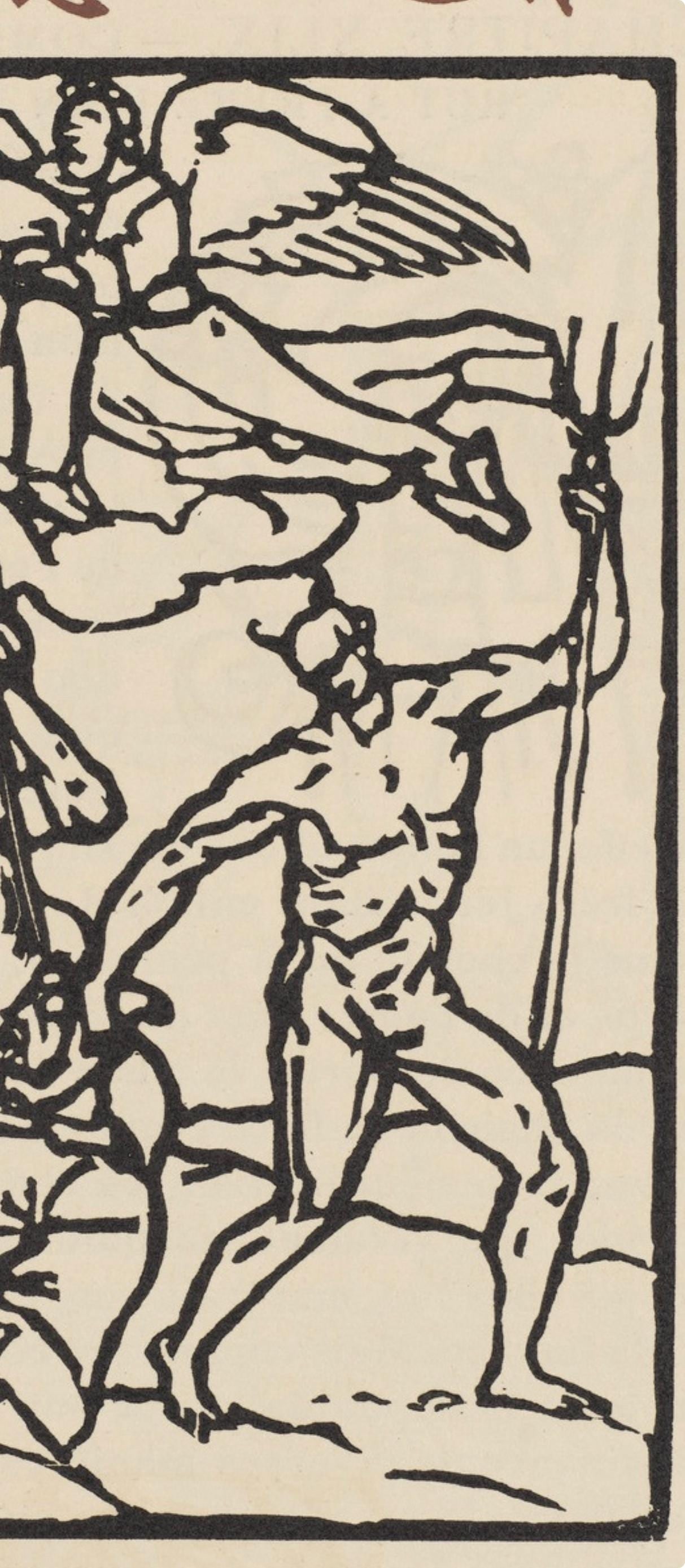 Woodcut - mile Bernard - Composition (Morane - No. 100) - Les Petites Fleurs de St. Franoise - 4