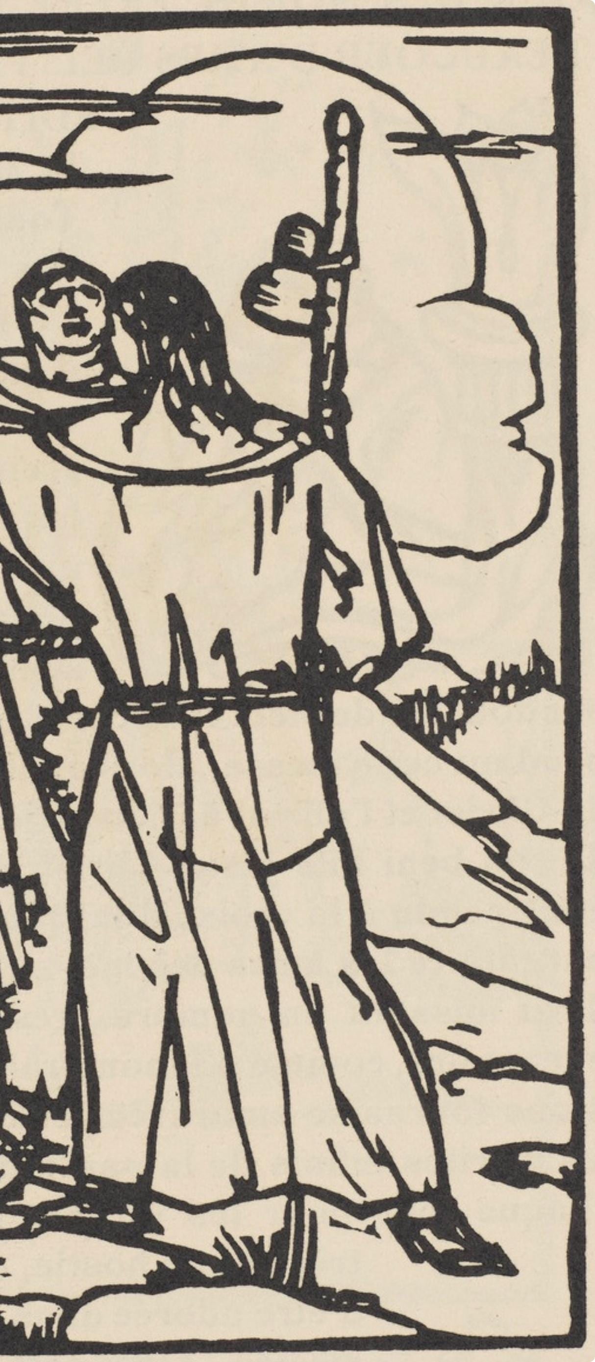 Woodcut - mile Bernard - Composition (Morane - No. 100) - Les Petites Fleurs de St. Franoise - 4