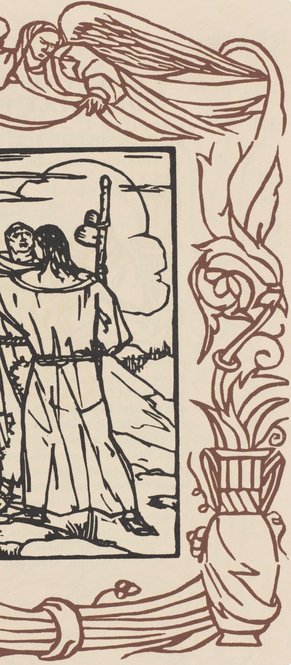 Woodcut - mile Bernard - Composition (Morane - No. 100) - Les Petites Fleurs de St. Franoise - 6