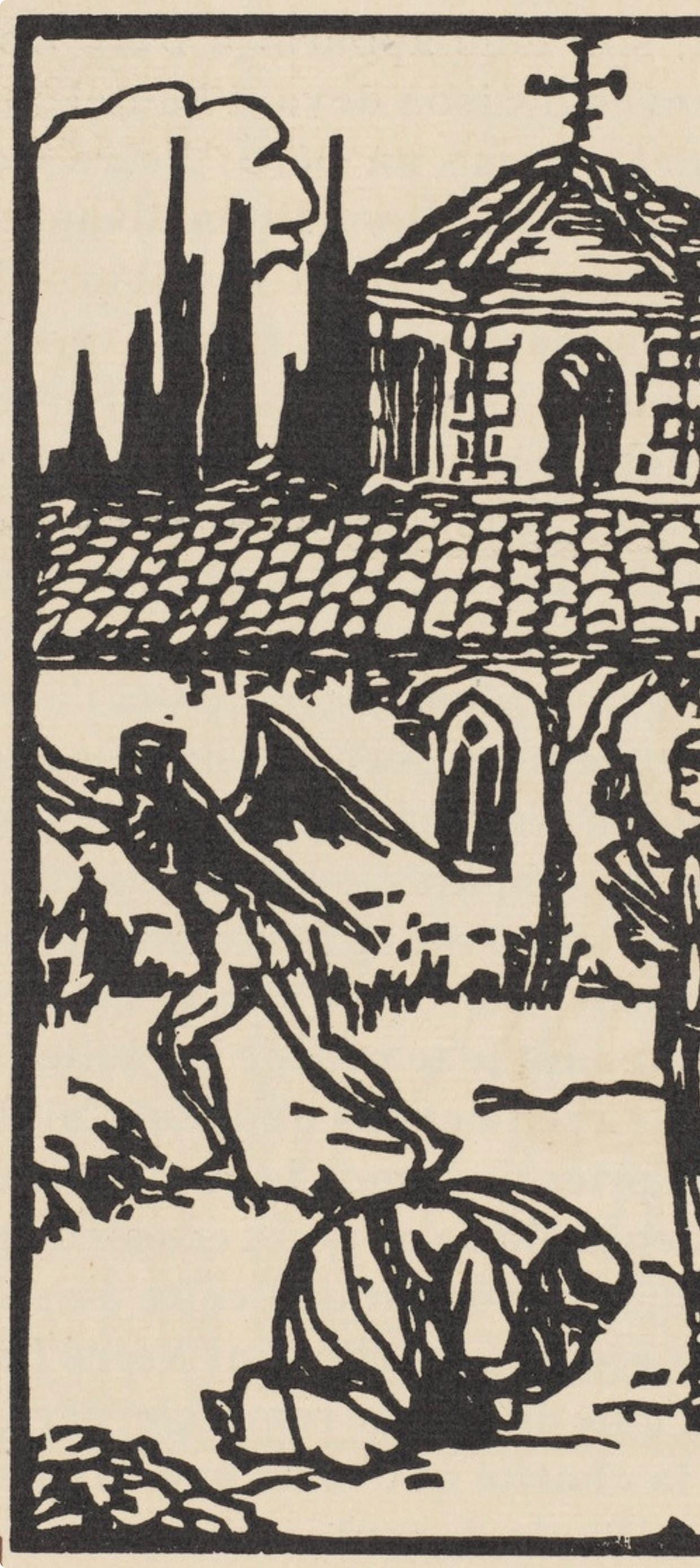Woodcut - mile Bernard - Composition (Morane - No. 100) - Les Petites Fleurs de St. Franoise - 3