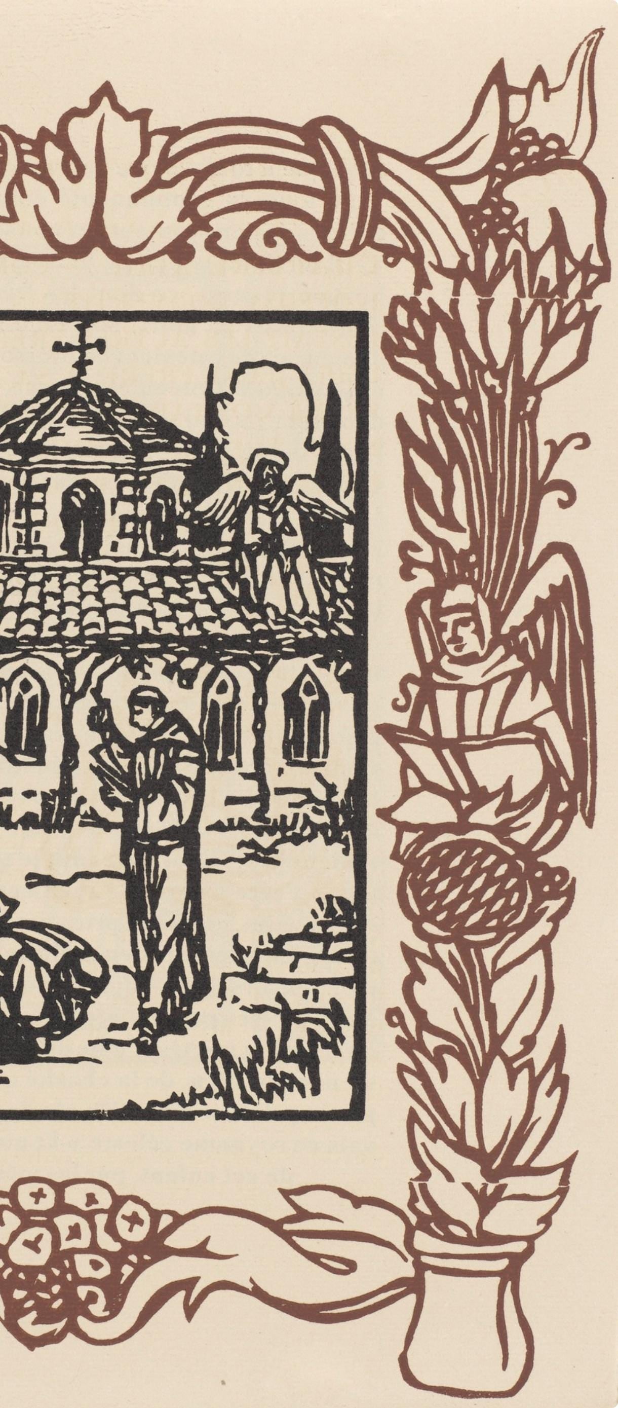 Woodcut - mile Bernard - Composition (Morane - No. 100) - Les Petites Fleurs de St. Franoise - 6