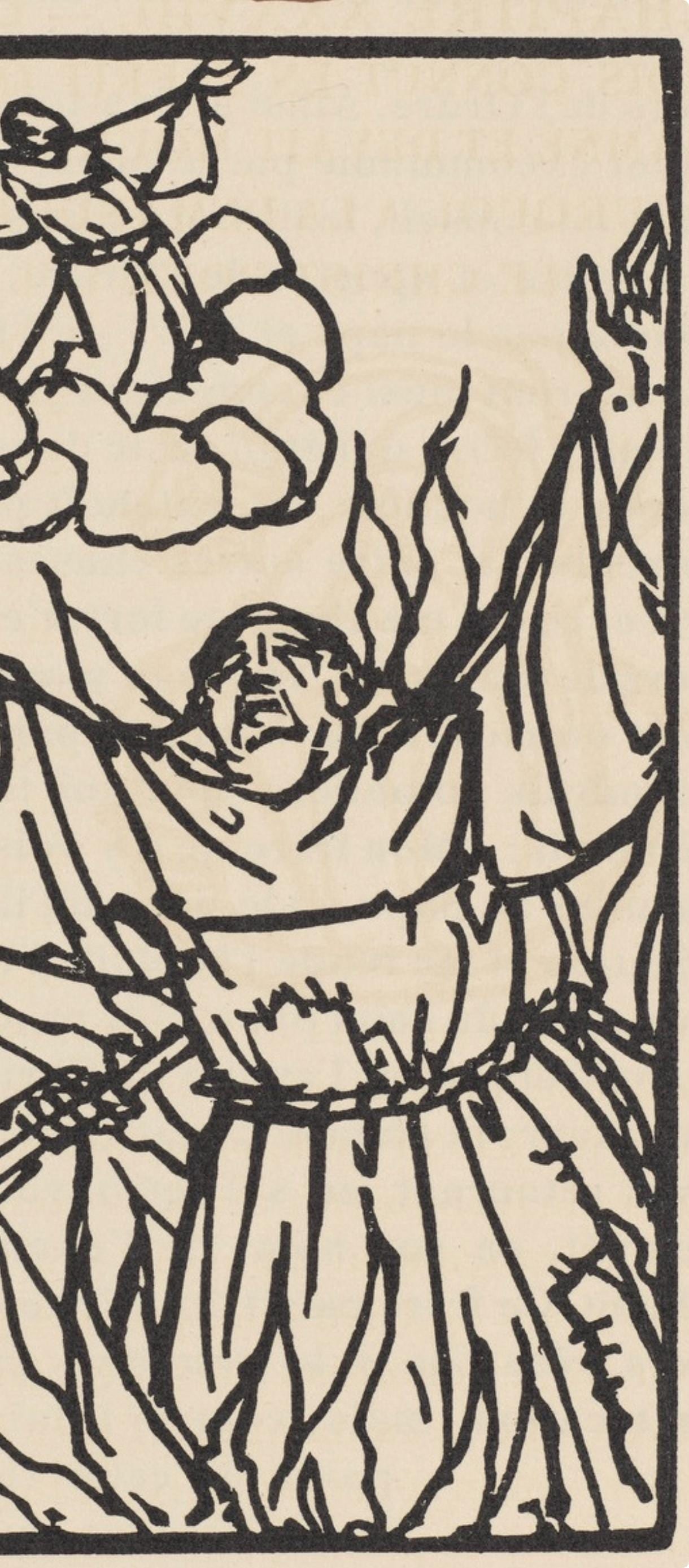 Woodcut - mile Bernard - Composition (Morane - No. 100) - Les Petites Fleurs de St. Franoise - 4