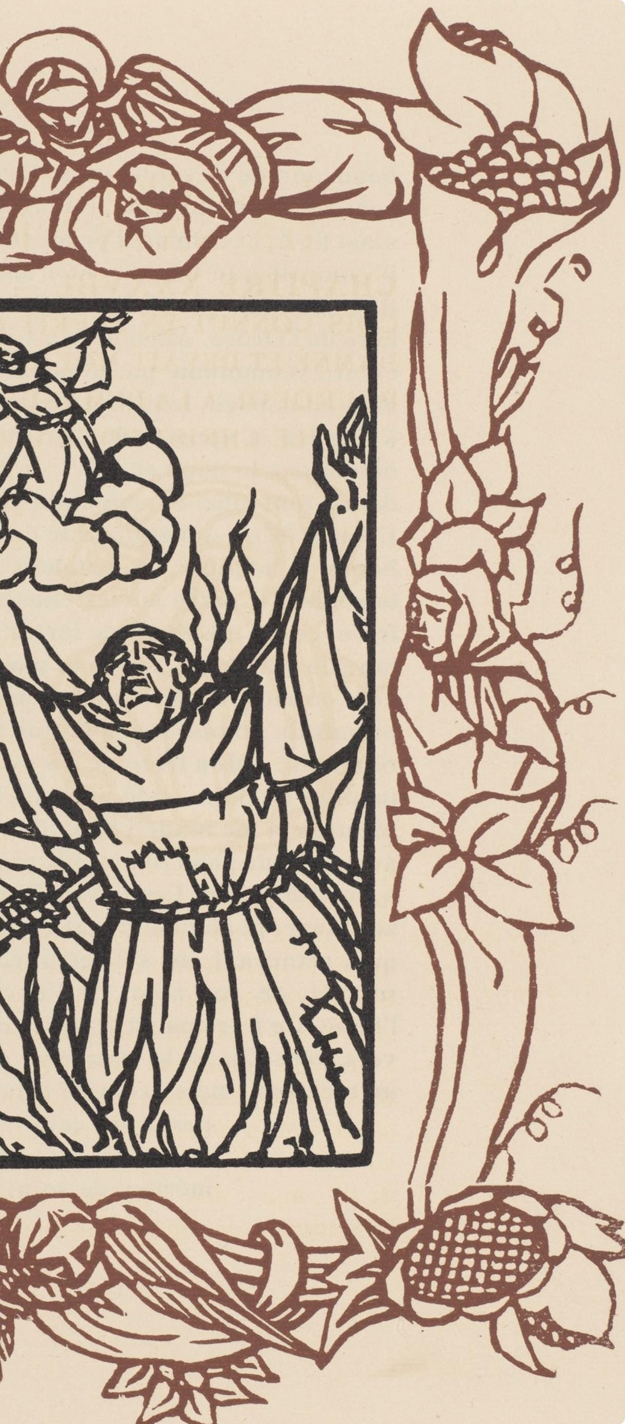 Woodcut - mile Bernard - Composition (Morane - No. 100) - Les Petites Fleurs de St. Franoise - 6