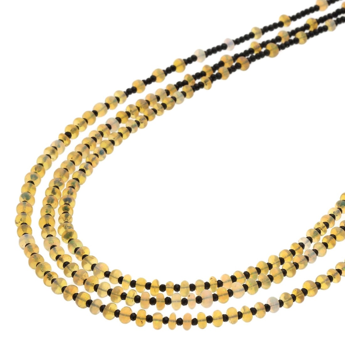 24.9g Opal Spinel 3 rows Necklace Metal (1 of 5)