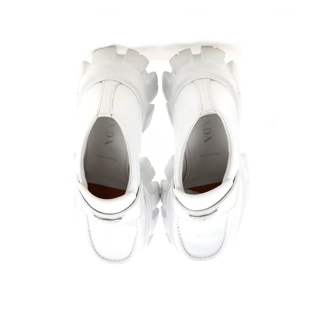 Leather Prada Men's Monolith Loafers - 2