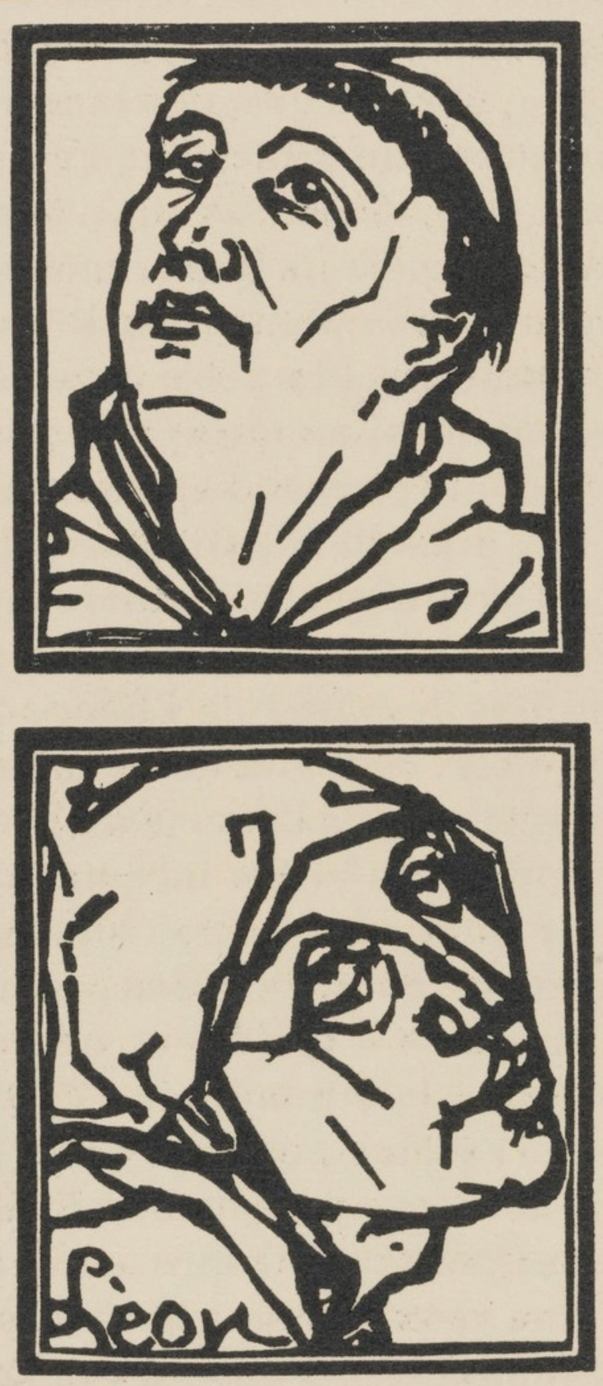 Woodcut - mile Bernard - Composition (Morane - No. 100) - Les Petites Fleurs de St. Franoise - 2