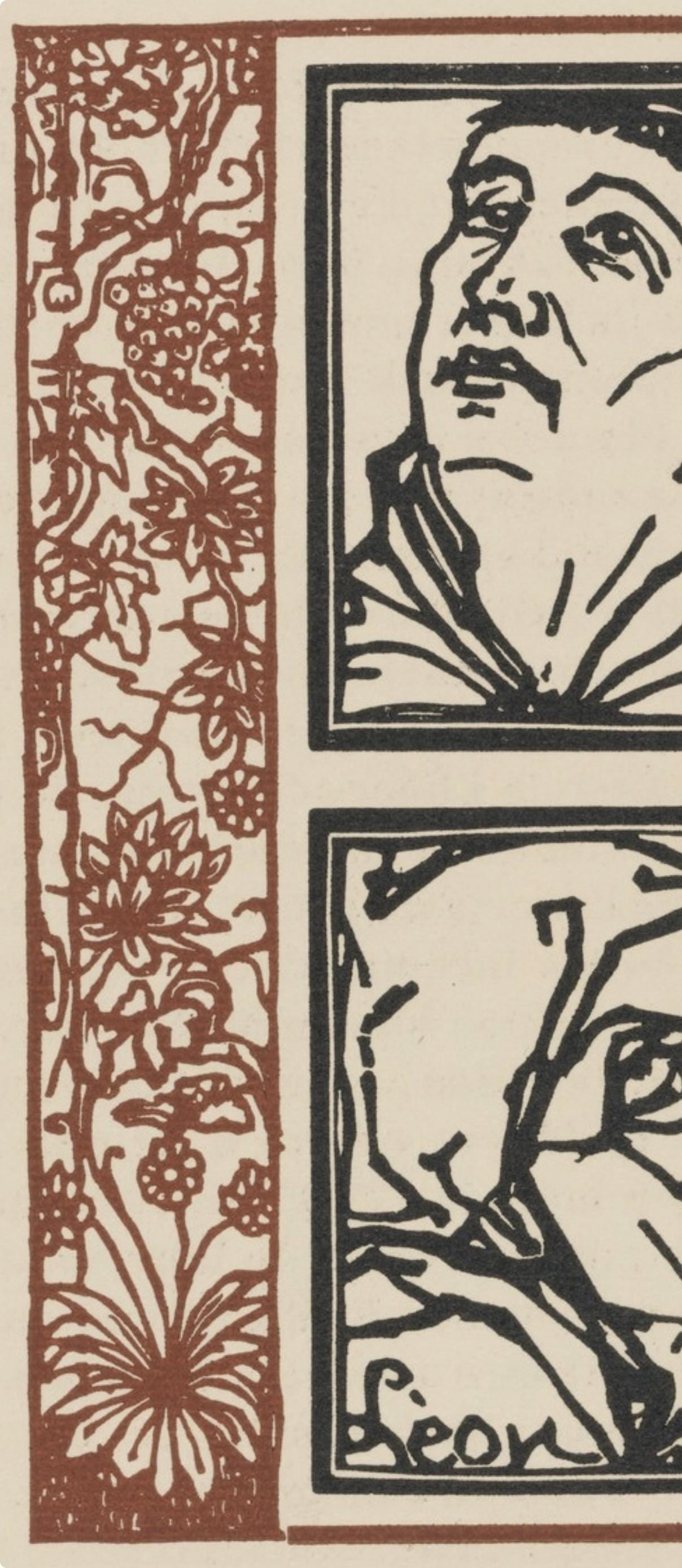 Woodcut - mile Bernard - Composition (Morane - No. 100) - Les Petites Fleurs de St. Franoise - 3