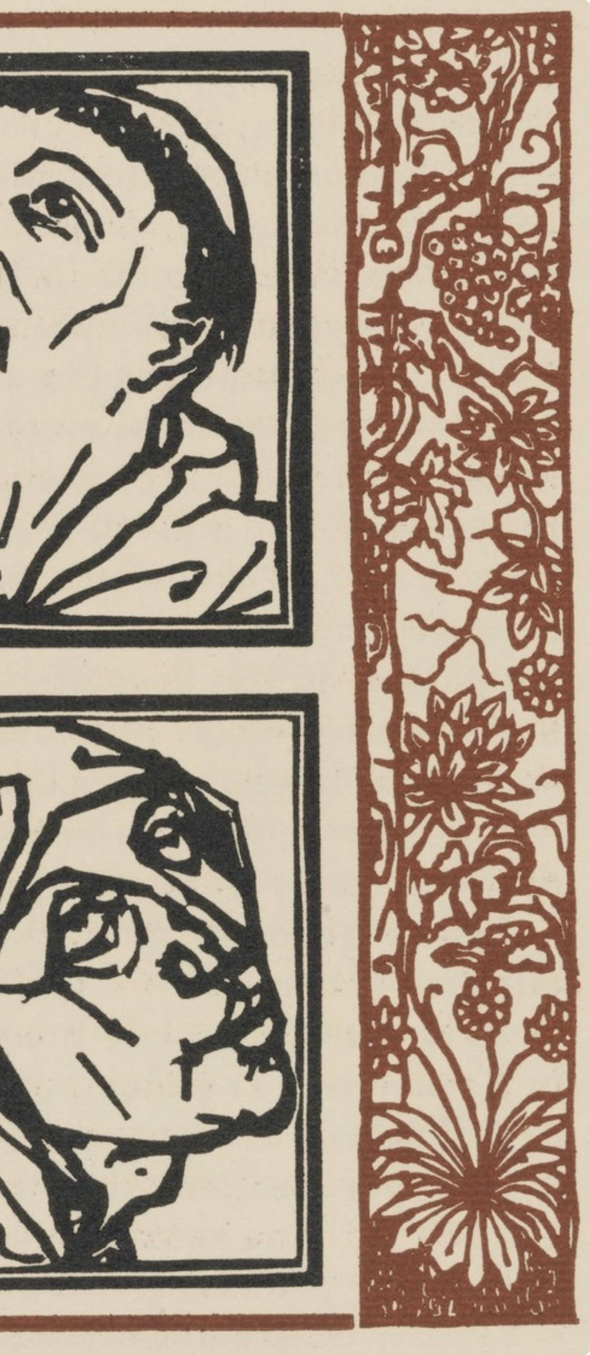 Woodcut - mile Bernard - Composition (Morane - No. 100) - Les Petites Fleurs de St. Franoise - 4