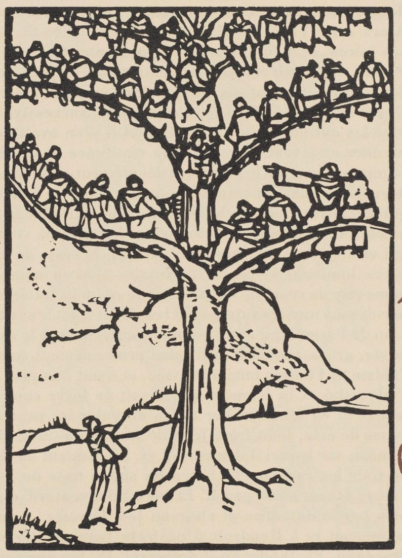 Woodcut - mile Bernard - Composition (Morane - No. 100) - Les Petites Fleurs de St. Franoise - 2