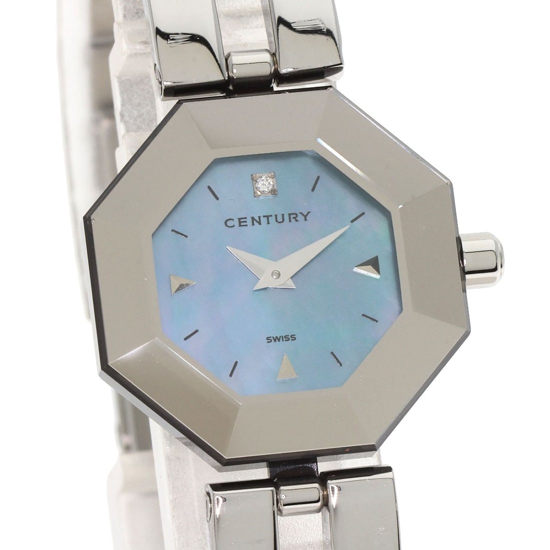 Steel CENTURY Time Gem 1P Diamond Watches Stainless Steel/ Stainless - 4