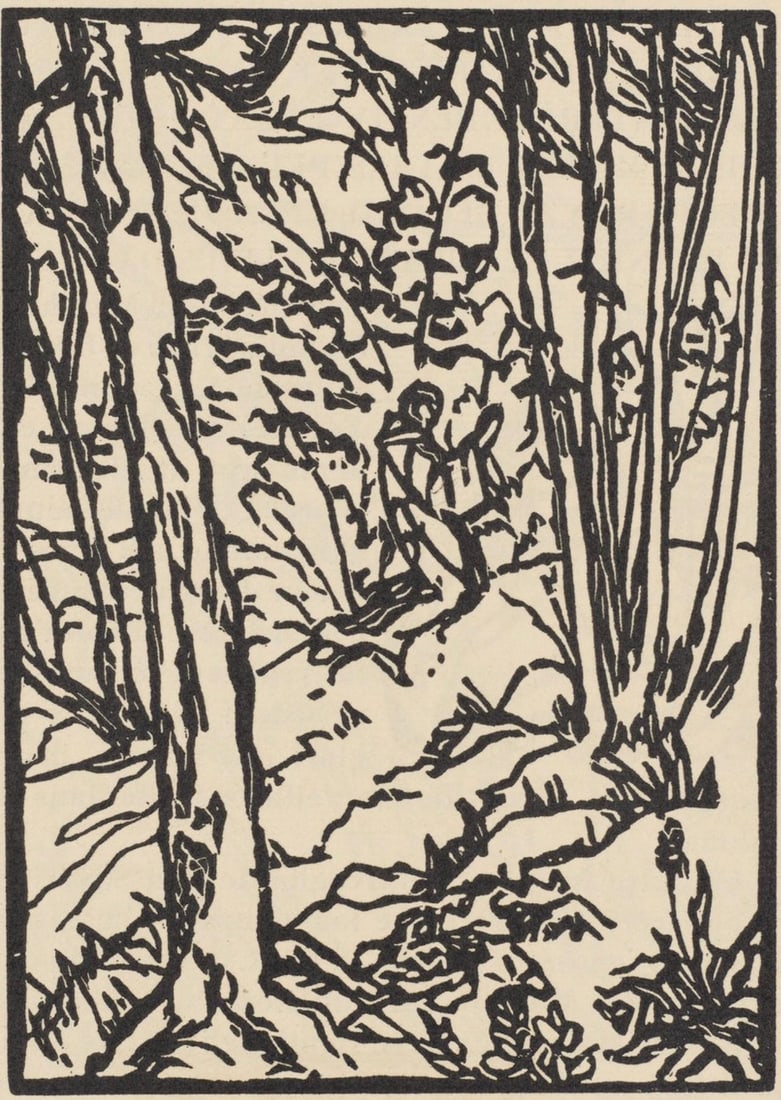 Woodcut - mile Bernard - Composition (Morane - No. 100) - Les Petites Fleurs de St. Franoise - 2