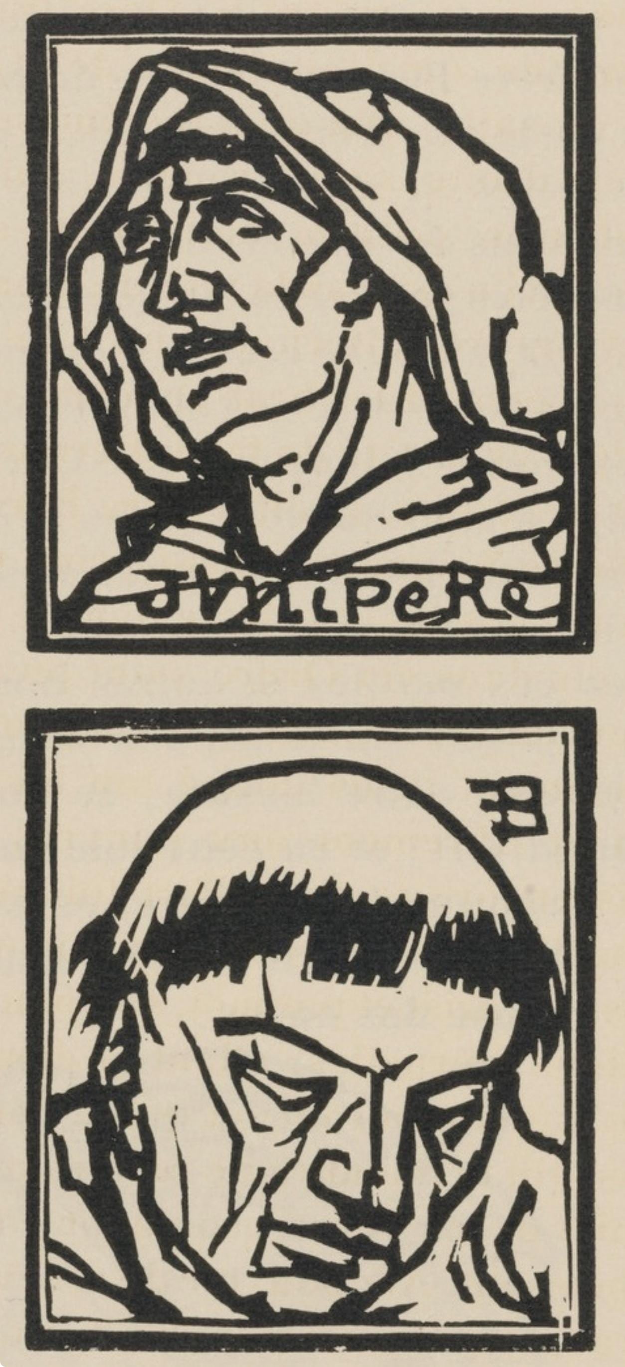 Woodcut - mile Bernard - Composition (Morane - No. 100) - Les Petites Fleurs de St. Franoise - 2