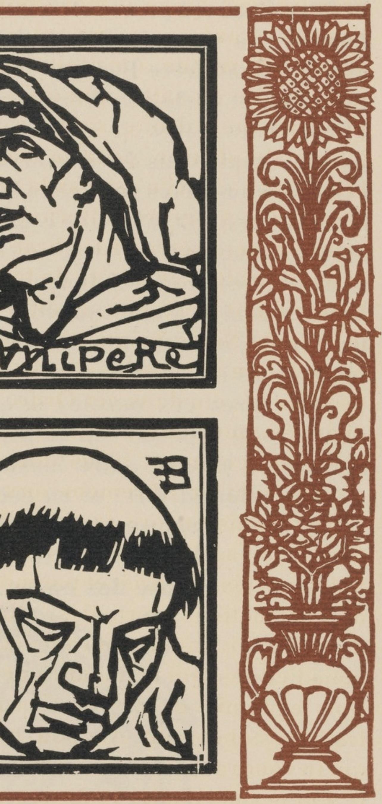 Woodcut - mile Bernard - Composition (Morane - No. 100) - Les Petites Fleurs de St. Franoise - 4