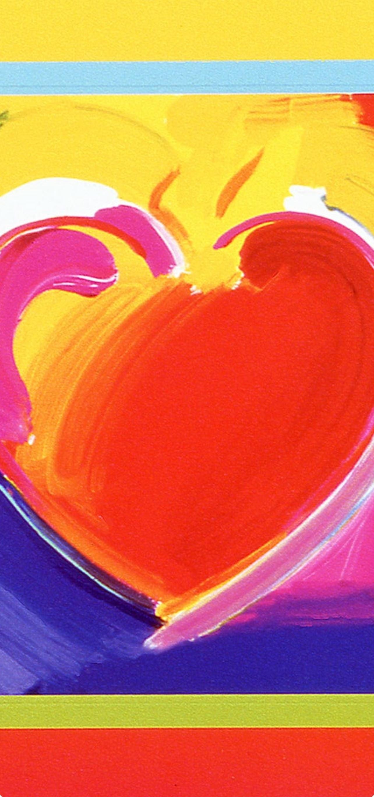 Official Lithograph - Peter Max - Heart on Blends II - Hand Signed - 2