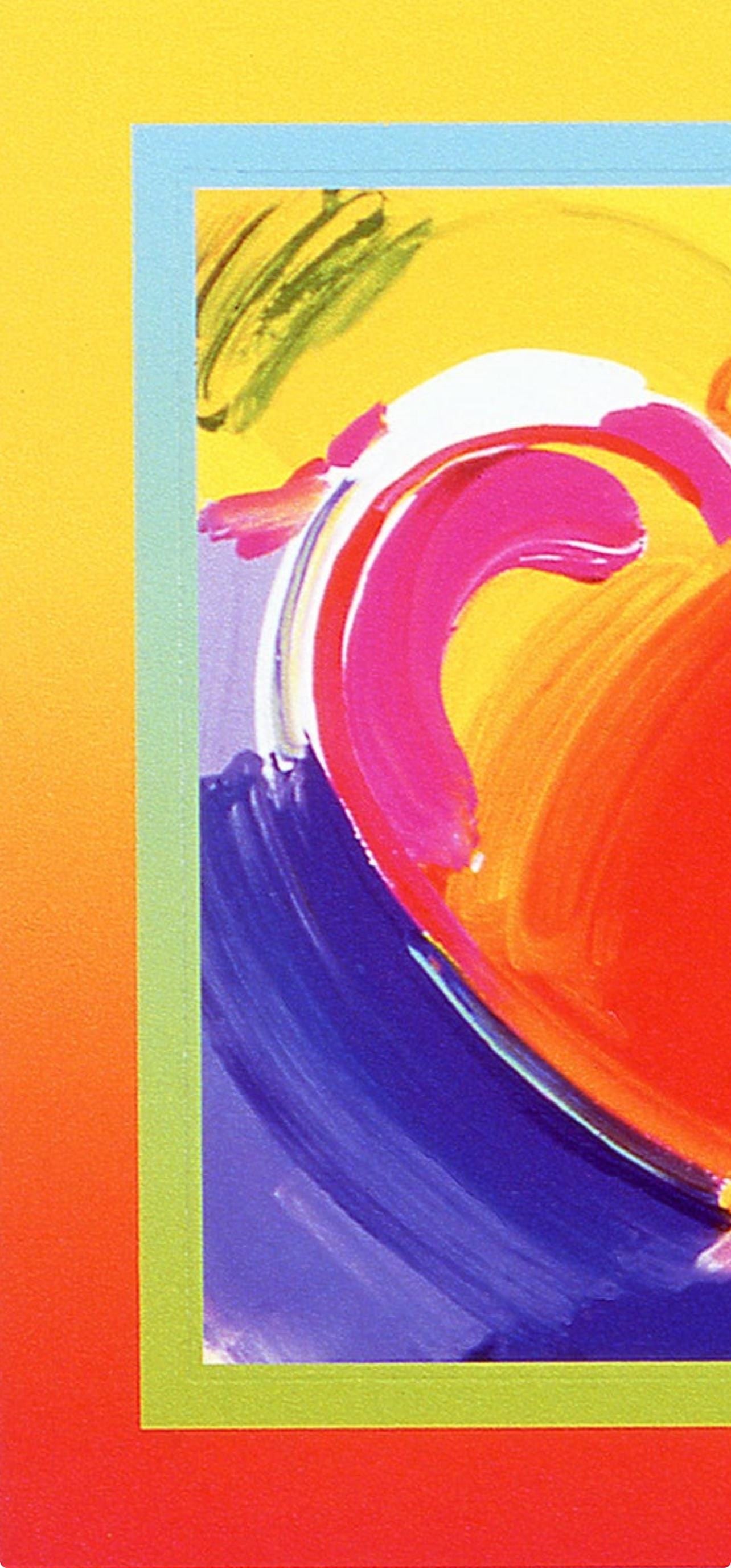 Official Lithograph - Peter Max - Heart on Blends II - Hand Signed - 3