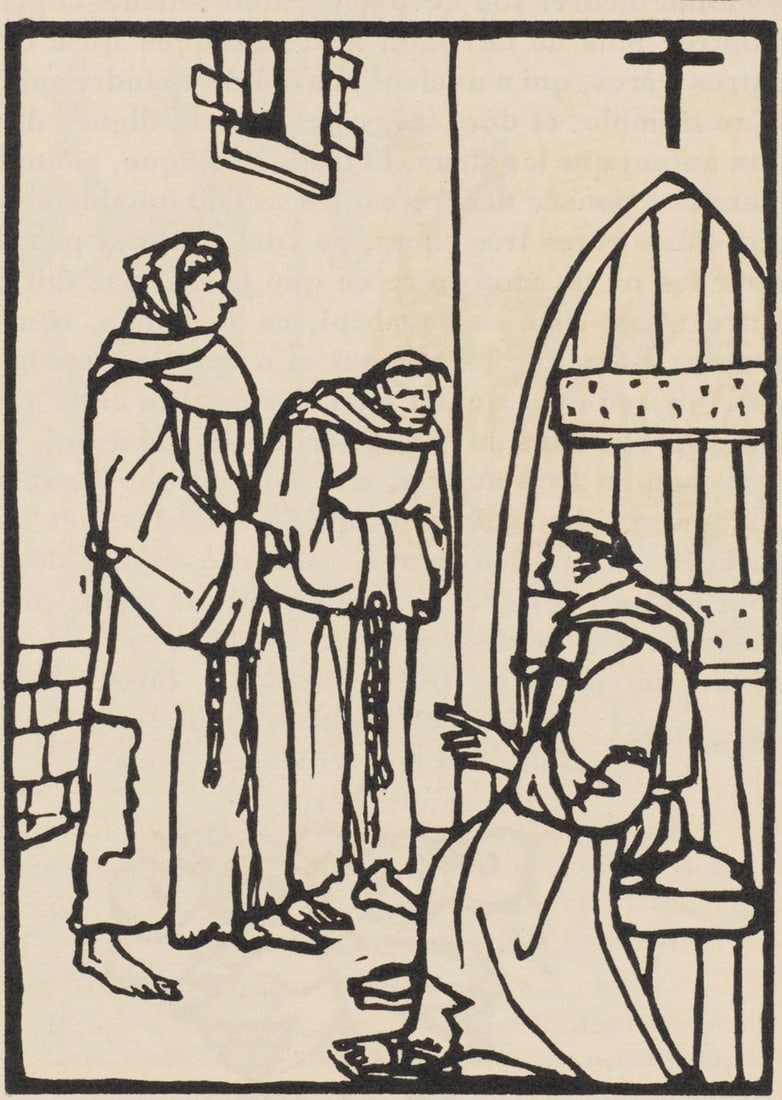 Woodcut - mile Bernard - Composition (Morane - No. 100) - Les Petites Fleurs de St. Franoise - 2