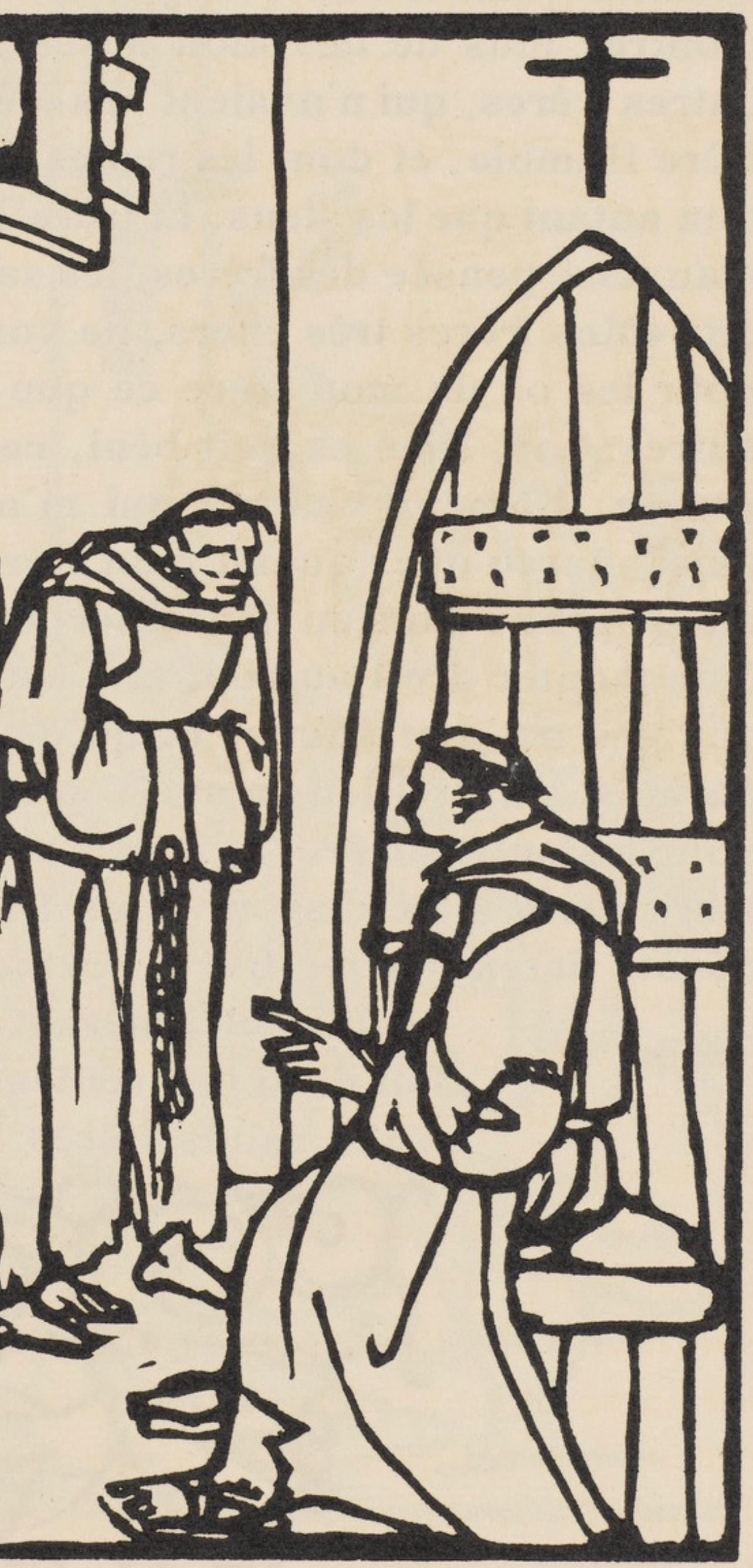 Woodcut - mile Bernard - Composition (Morane - No. 100) - Les Petites Fleurs de St. Franoise - 4