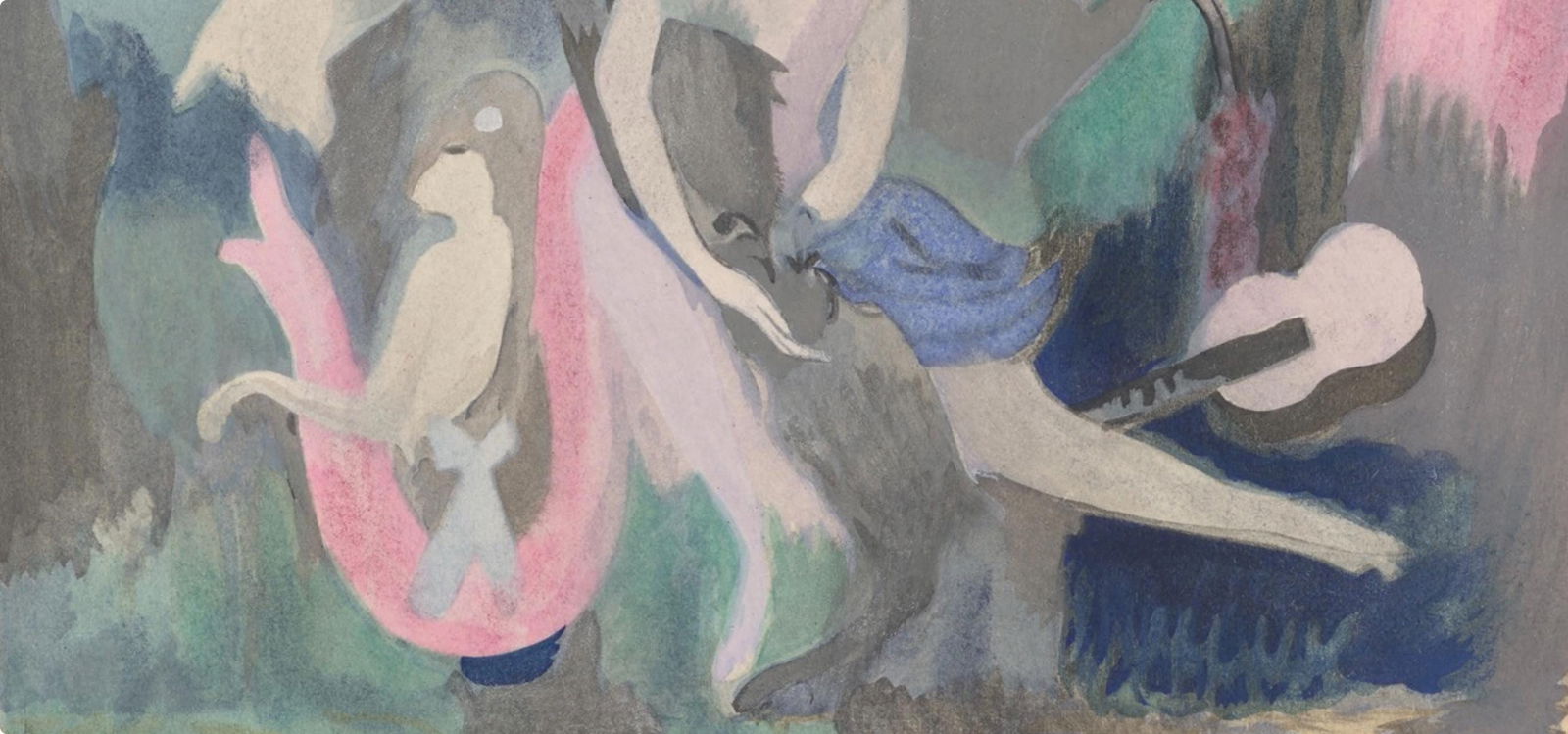 Lithograph - Marie Laurencin - Composition - Les Biches - 4
