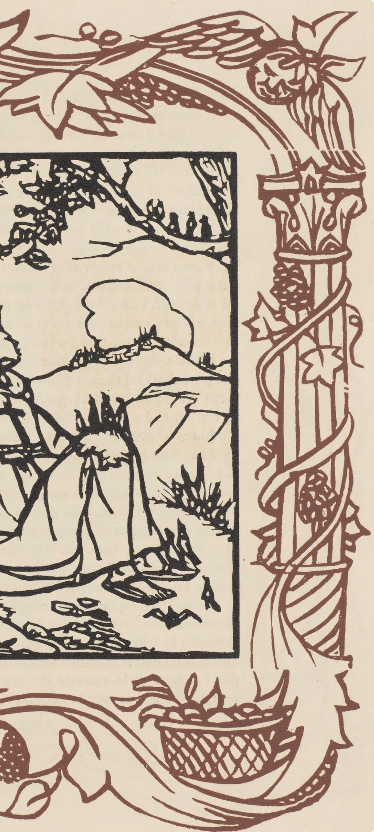 Woodcut - mile Bernard - Composition (Morane - No. 100) - Les Petites Fleurs de St. Franoise - 6