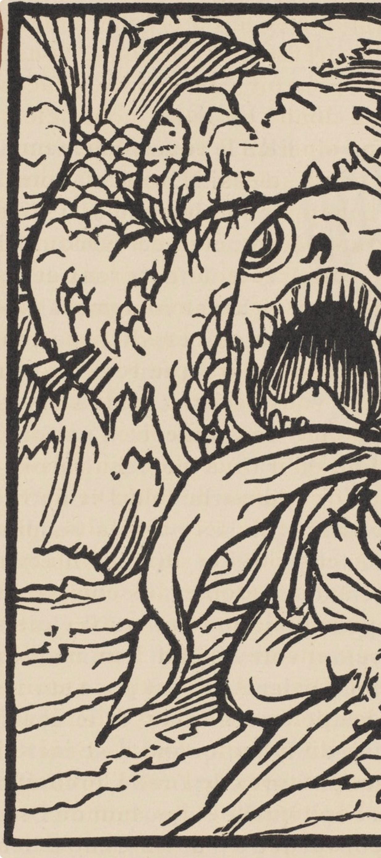 Woodcut - mile Bernard - Composition (Morane - No. 100) - Les Petites Fleurs de St. Franoise - 3