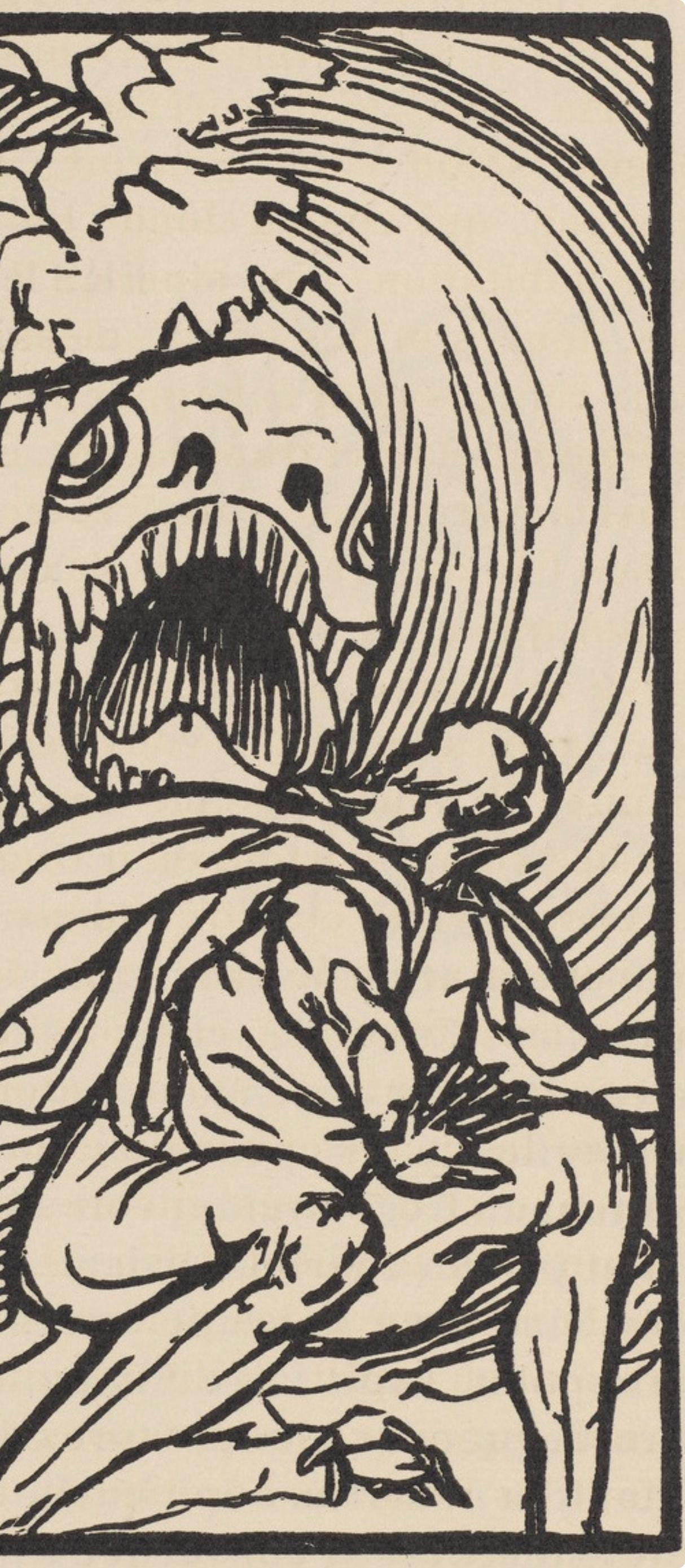 Woodcut - mile Bernard - Composition (Morane - No. 100) - Les Petites Fleurs de St. Franoise - 4